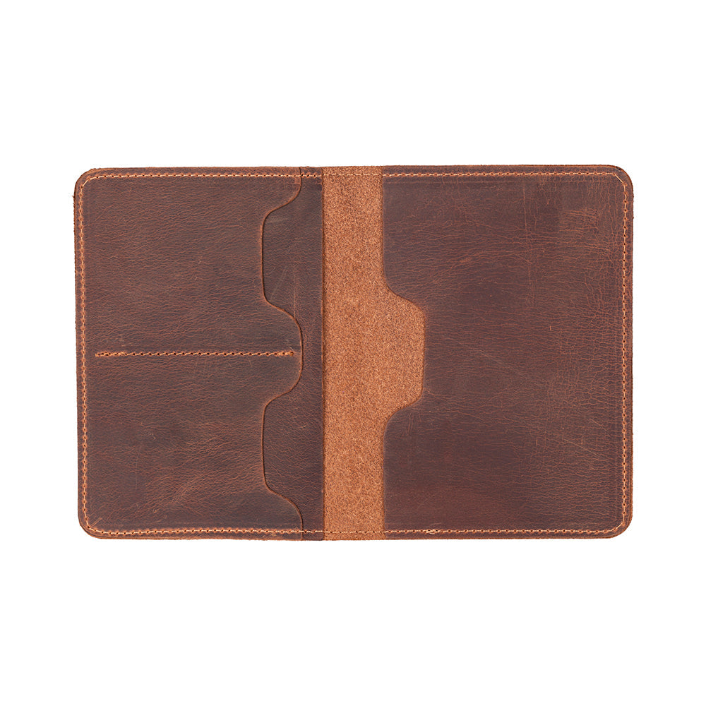 Portefeuille passeport en cuir véritable Stronova