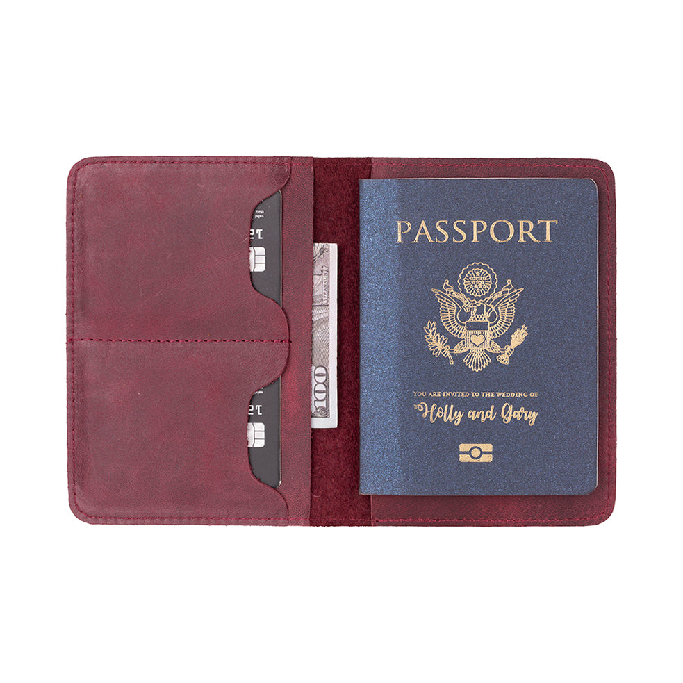Portefeuille passeport en cuir Viaggio