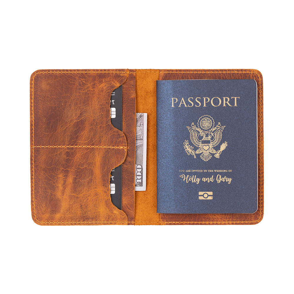 Portefeuille passeport en cuir Viaggio