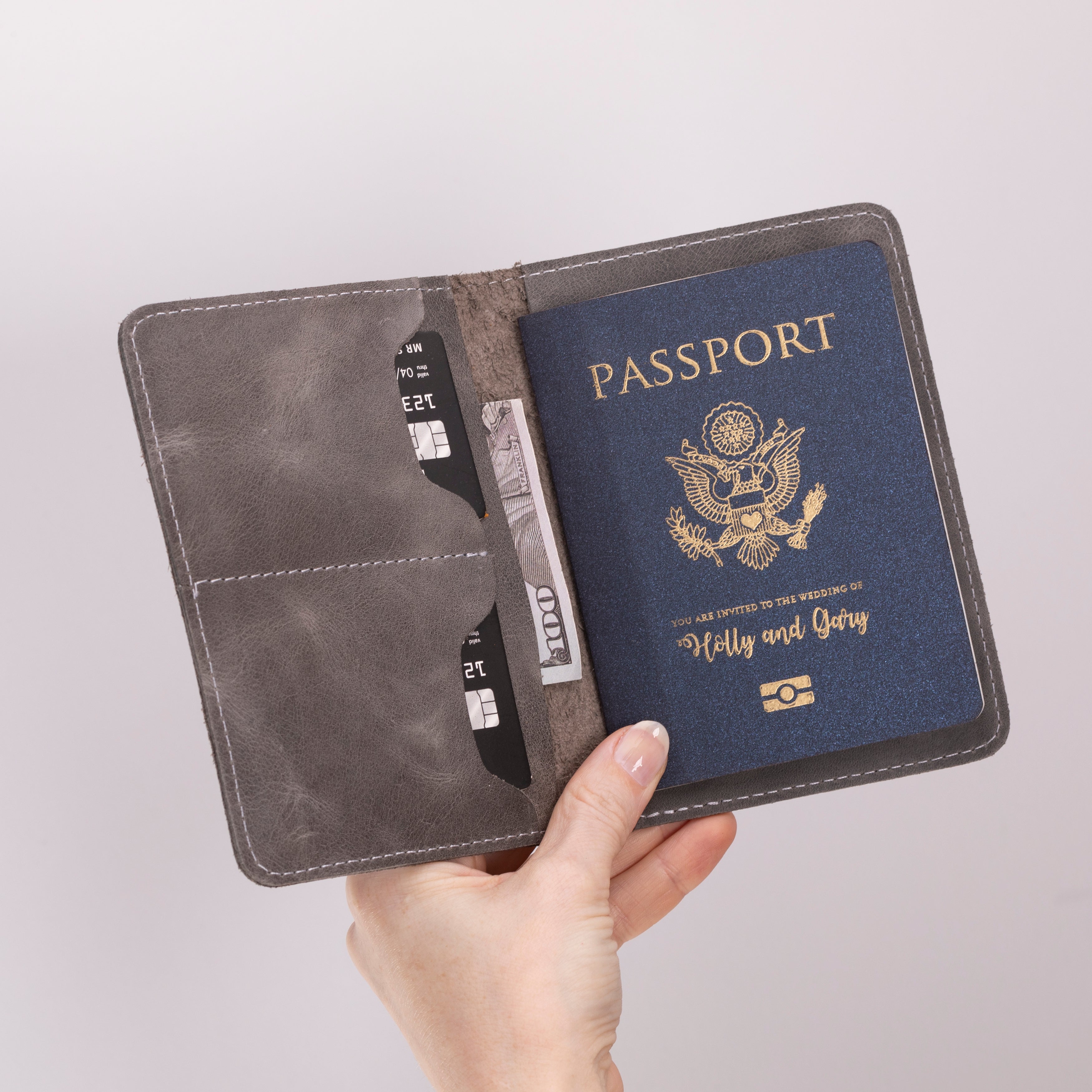 Portefeuille passeport en cuir Viaggio