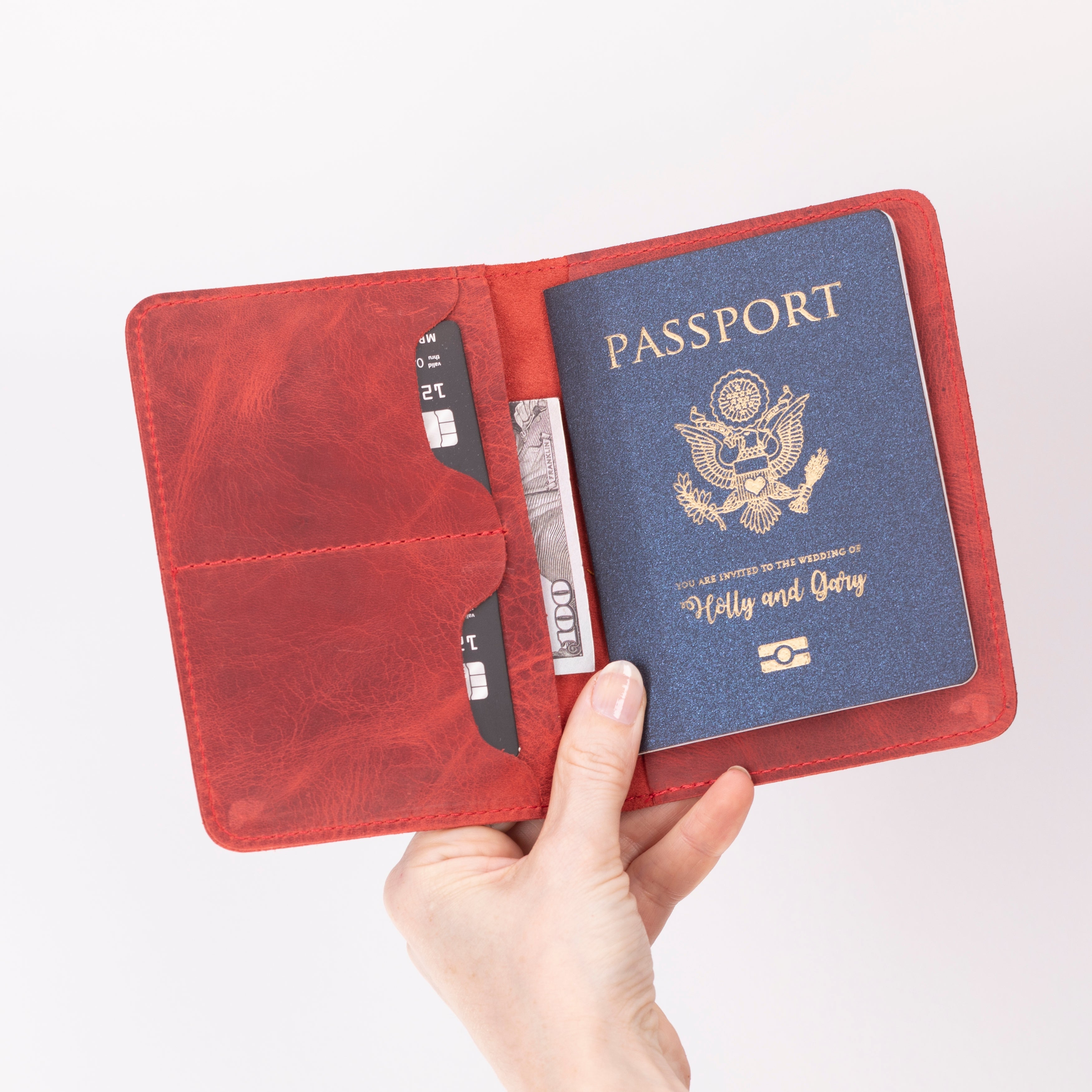 Portefeuille passeport en cuir Viaggio