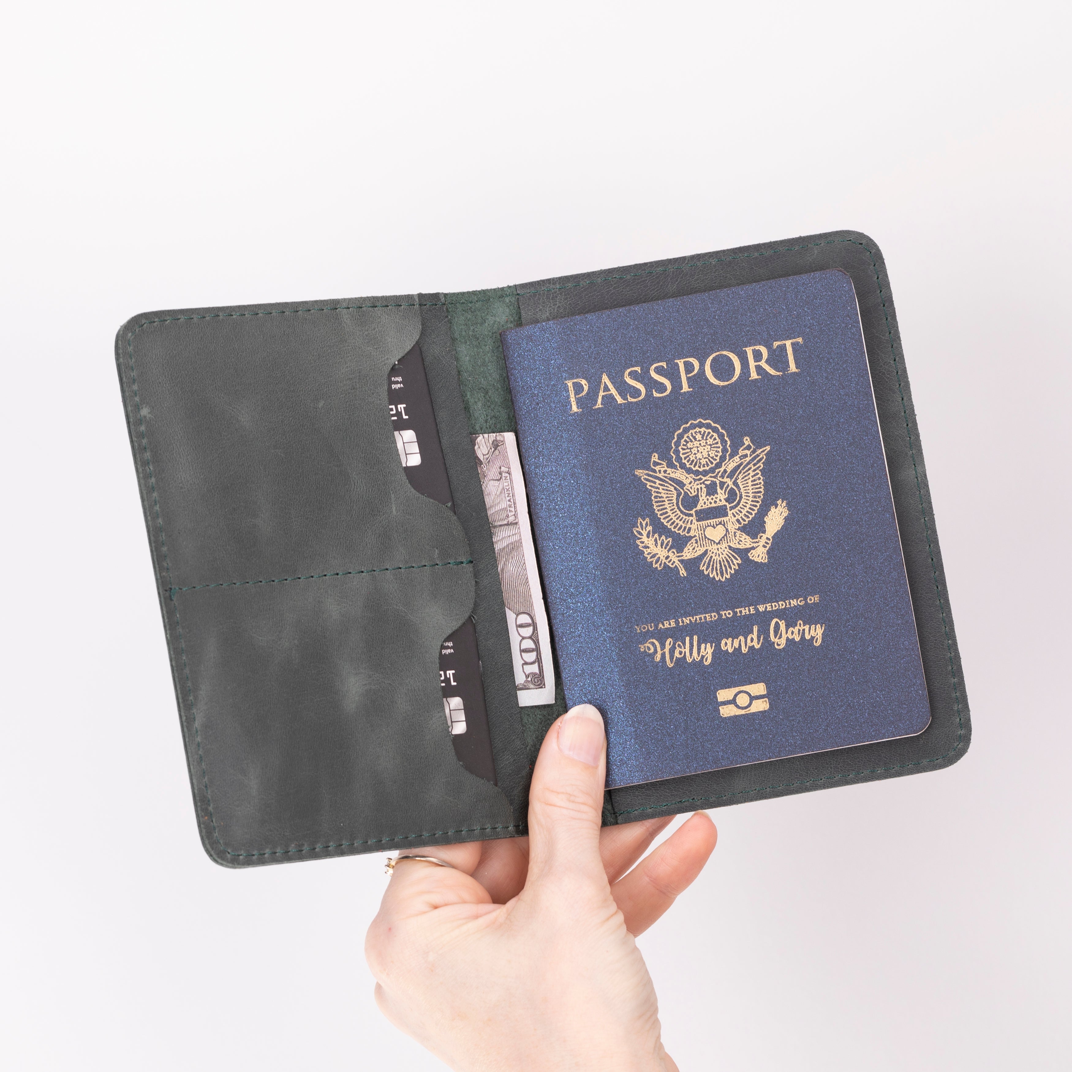 Portefeuille passeport en cuir Viaggio
