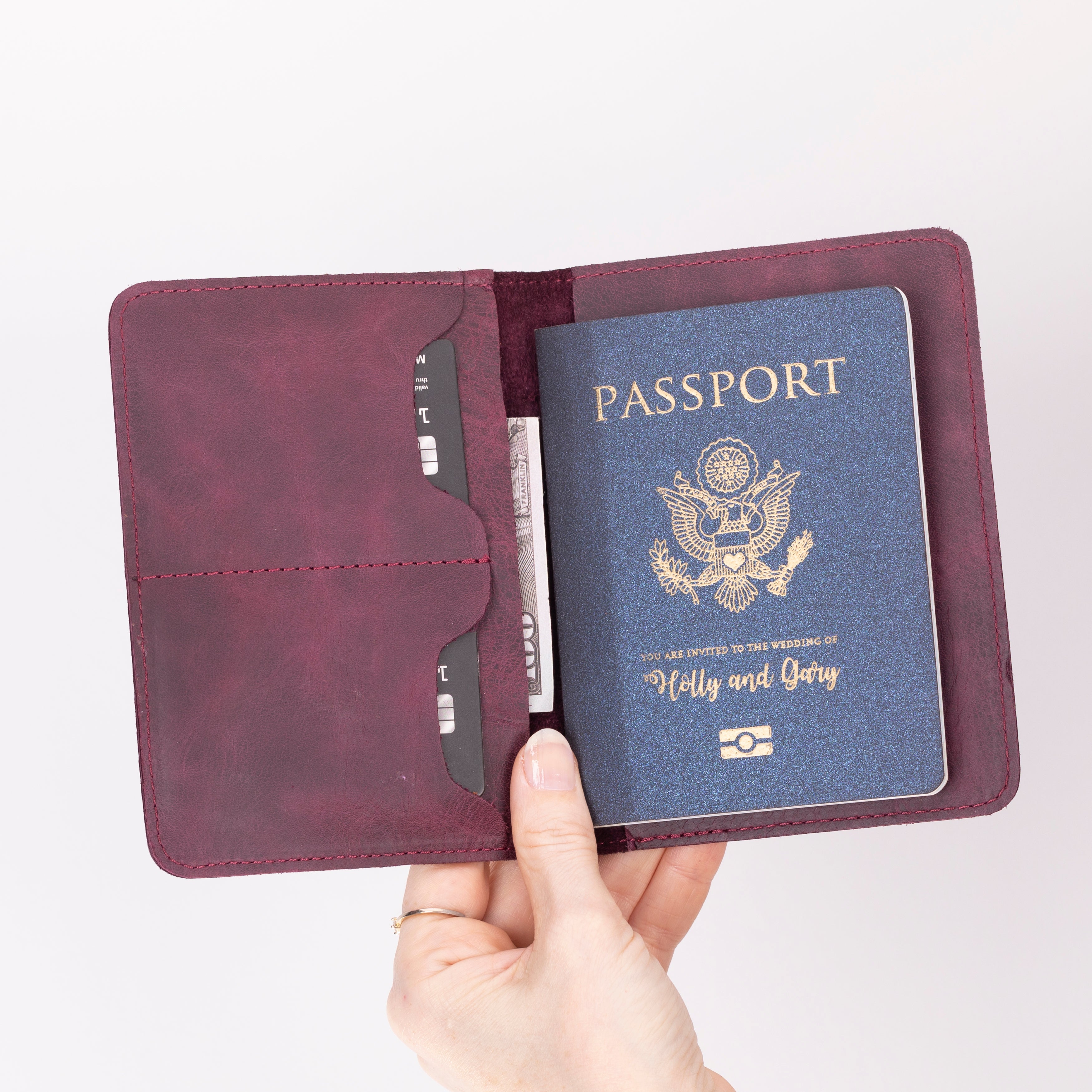 Portefeuille passeport en cuir Viaggio