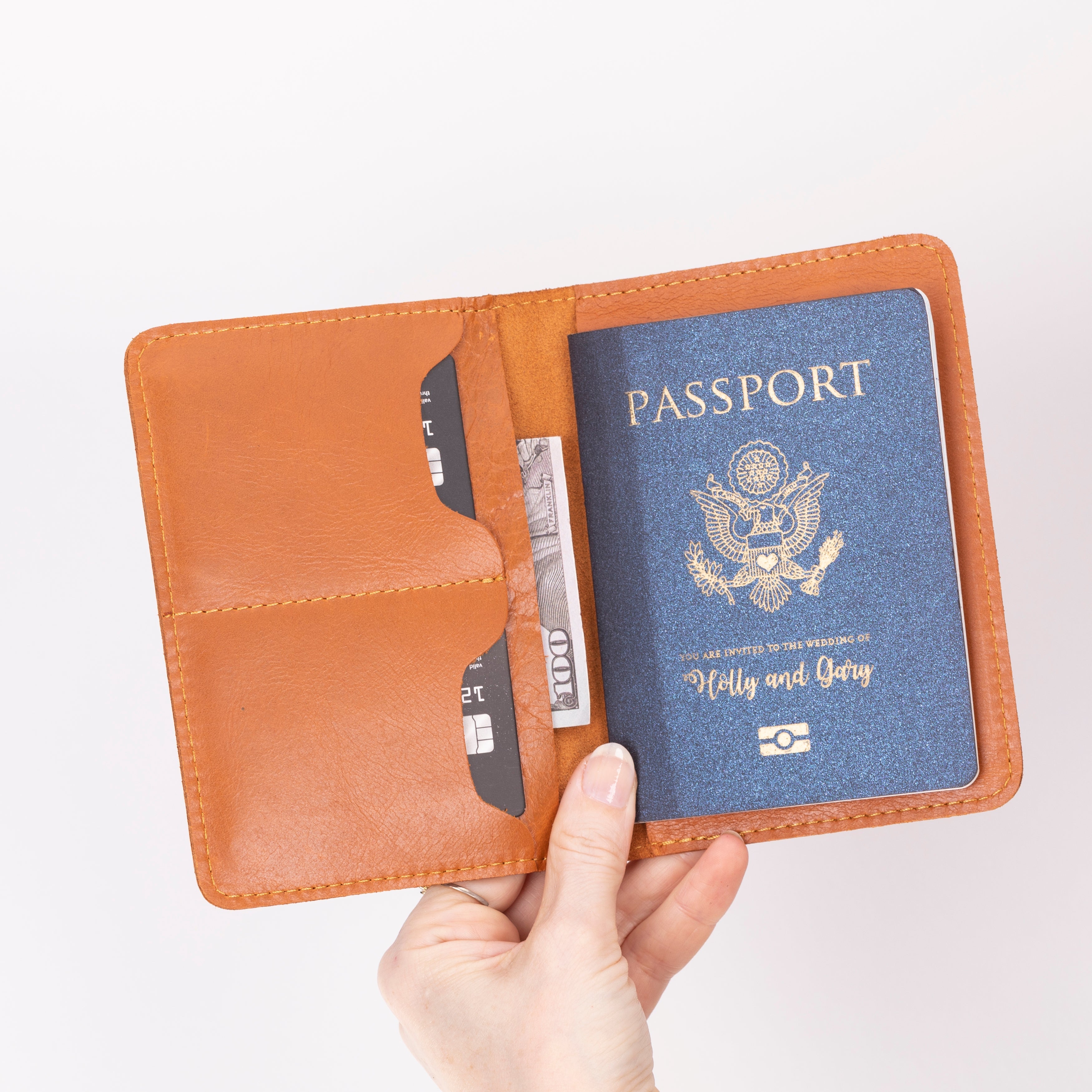 Portefeuille passeport en cuir Viaggio