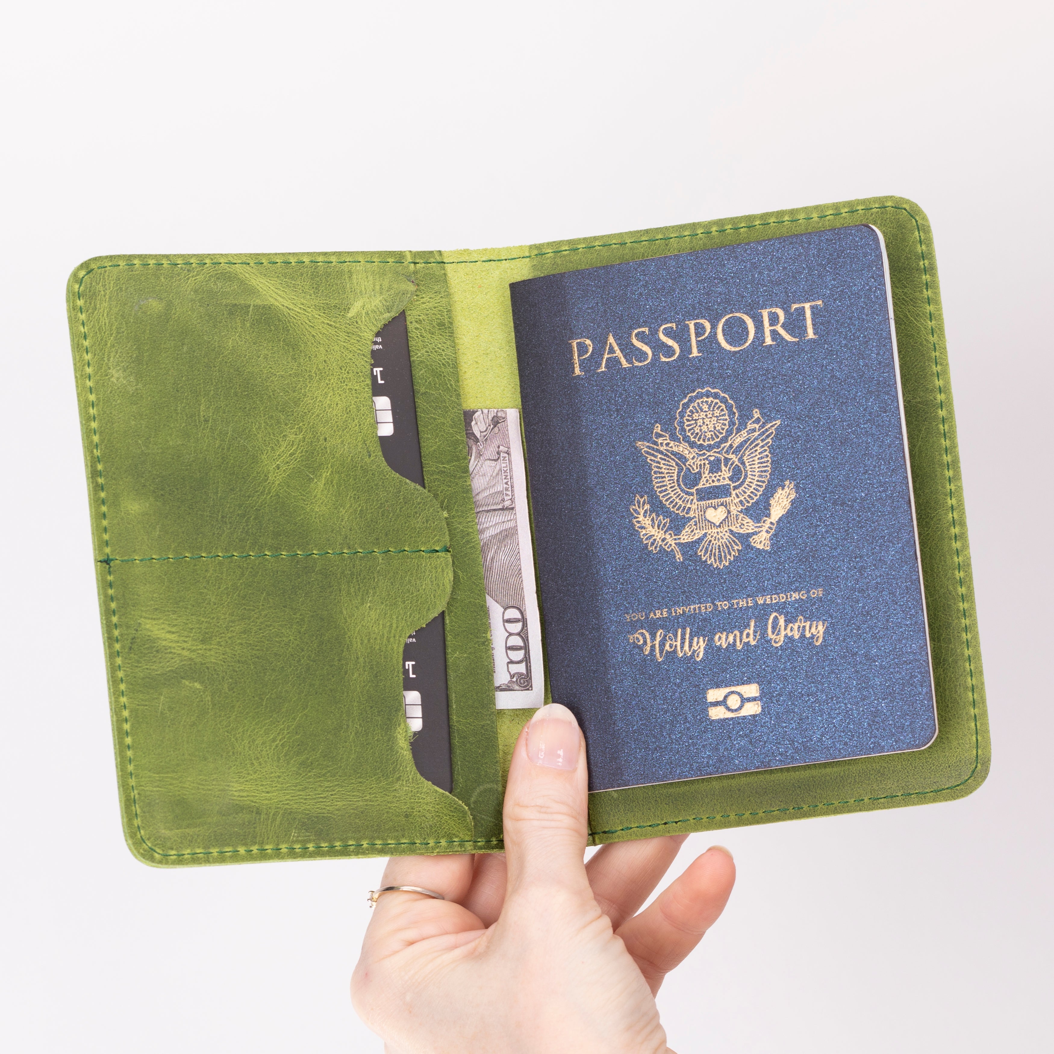 Portefeuille passeport en cuir Viaggio