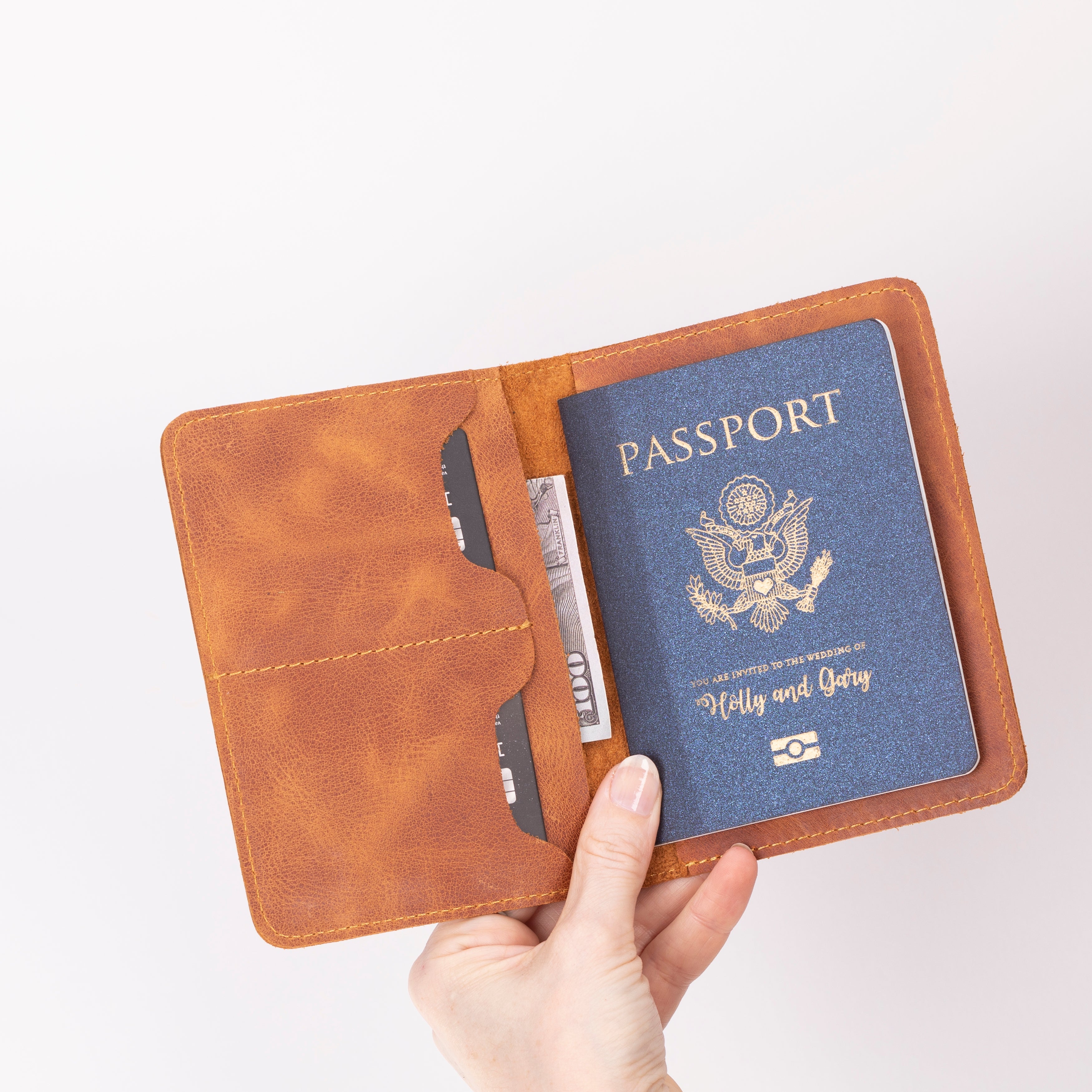 Portefeuille passeport en cuir Viaggio