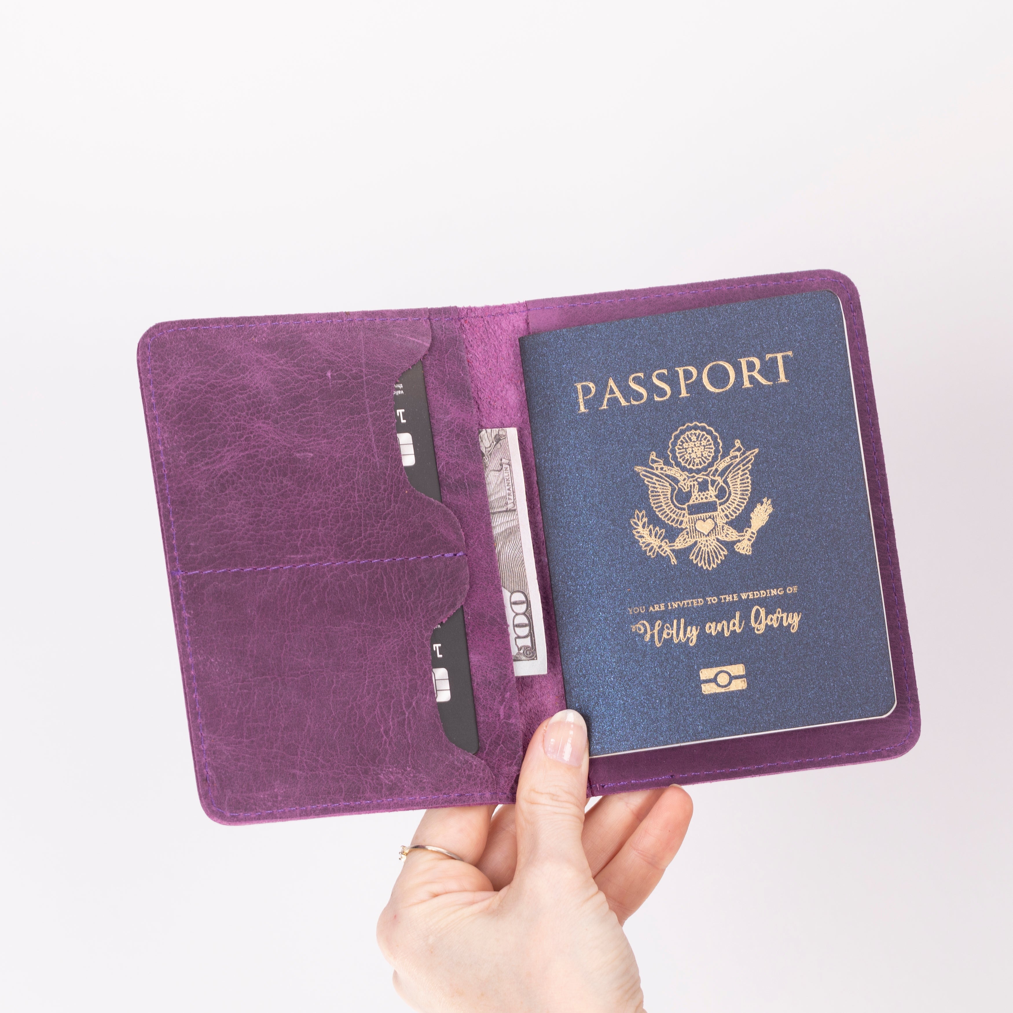 Portefeuille passeport en cuir Viaggio