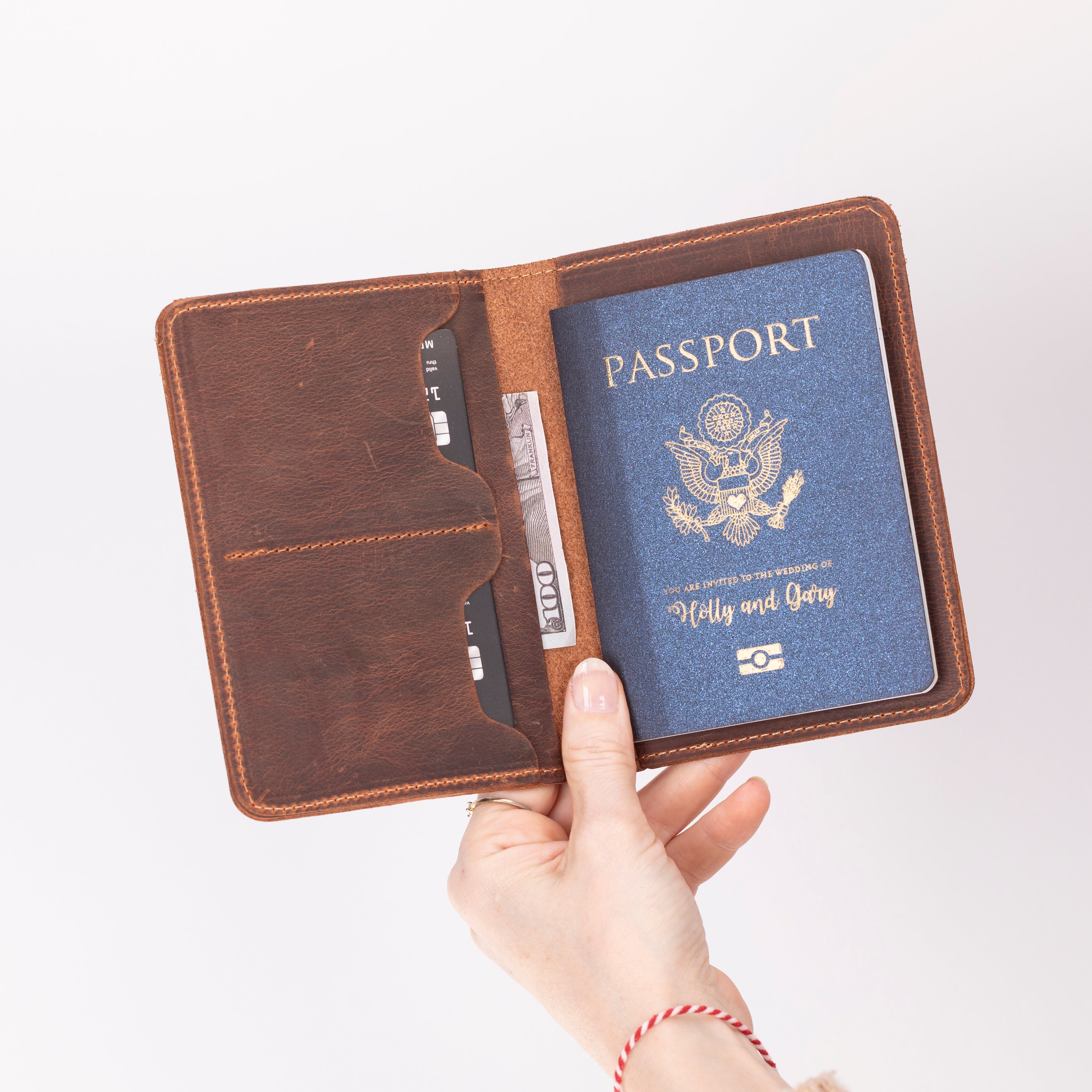 Portefeuille passeport en cuir Viaggio