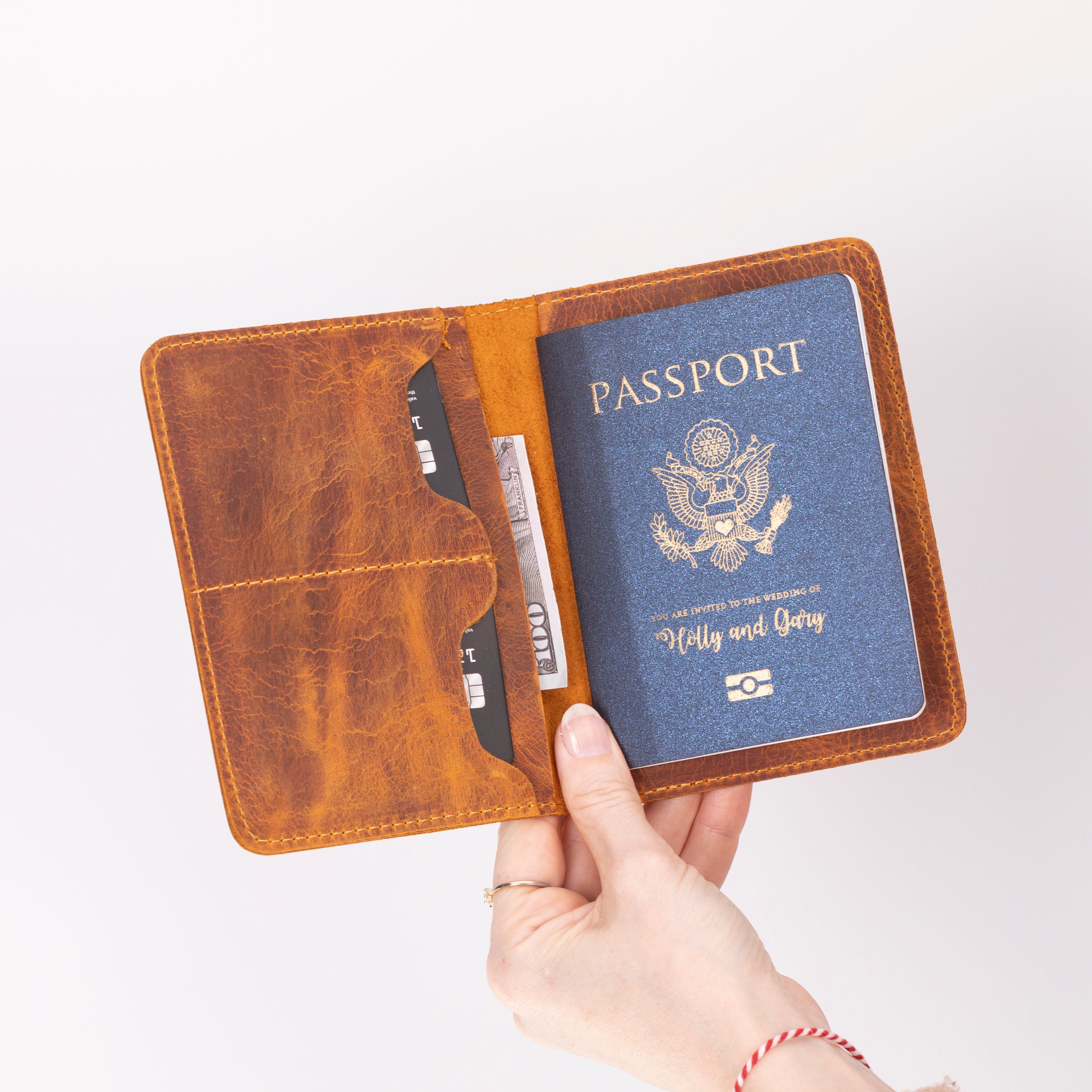 Portefeuille passeport en cuir Viaggio