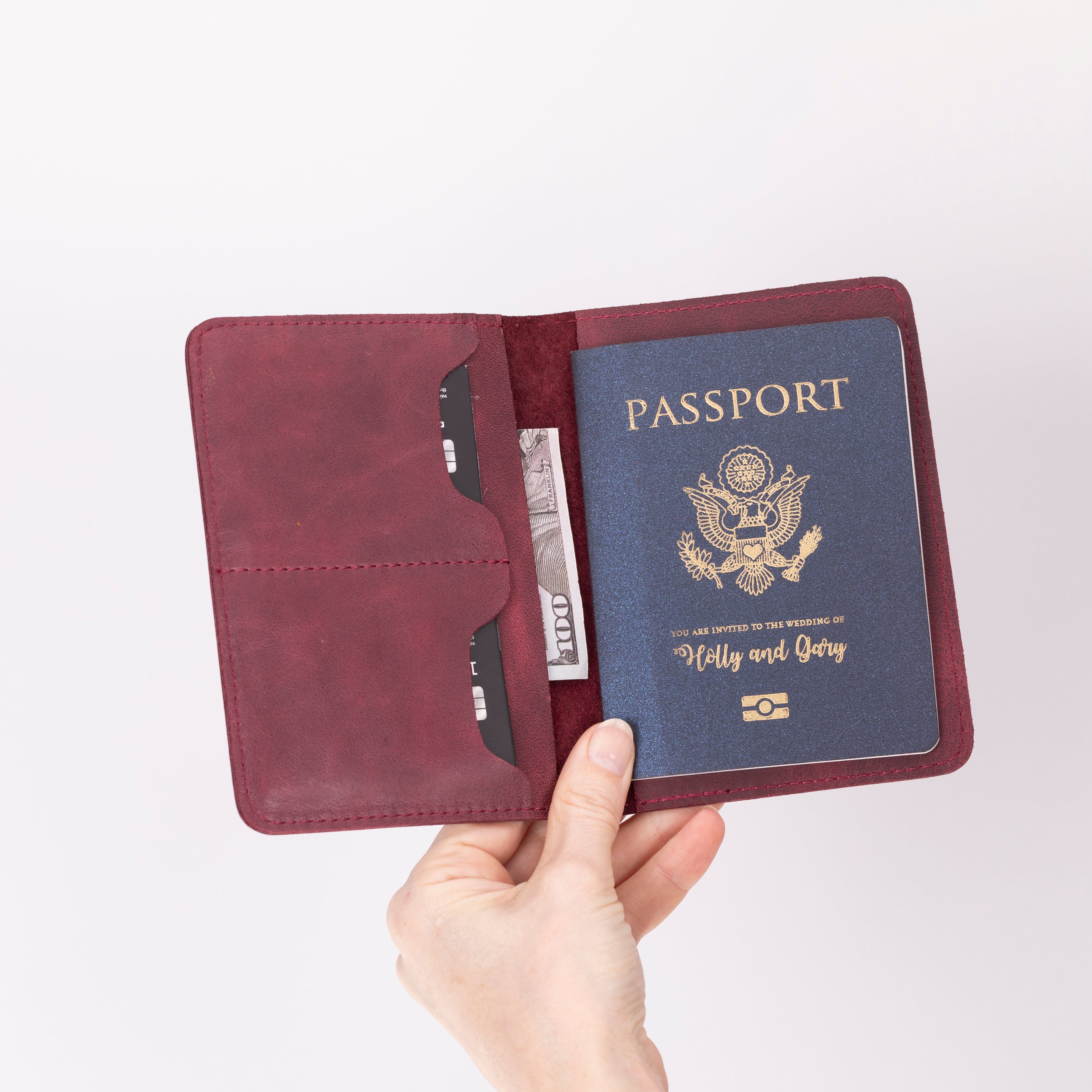 Portefeuille passeport en cuir Viaggio