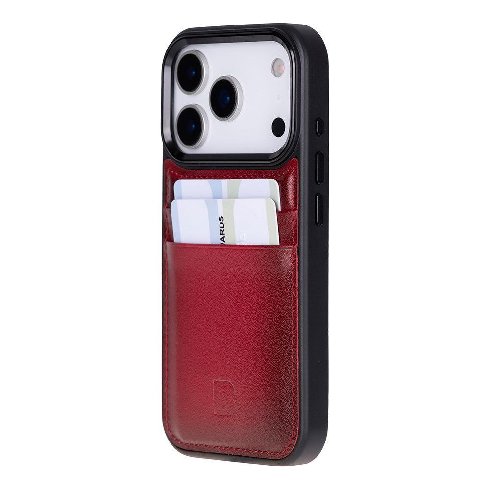 Étui en cuir avec porte-cartes pour iPhone 17 Pro (6.3")