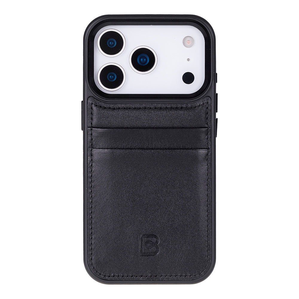 Étui en cuir avec porte-cartes pour iPhone 17 Pro (6.3")