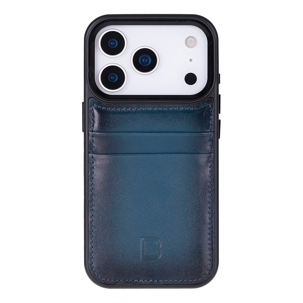 Étui en cuir avec porte-cartes pour iPhone 17 Pro (6.3")