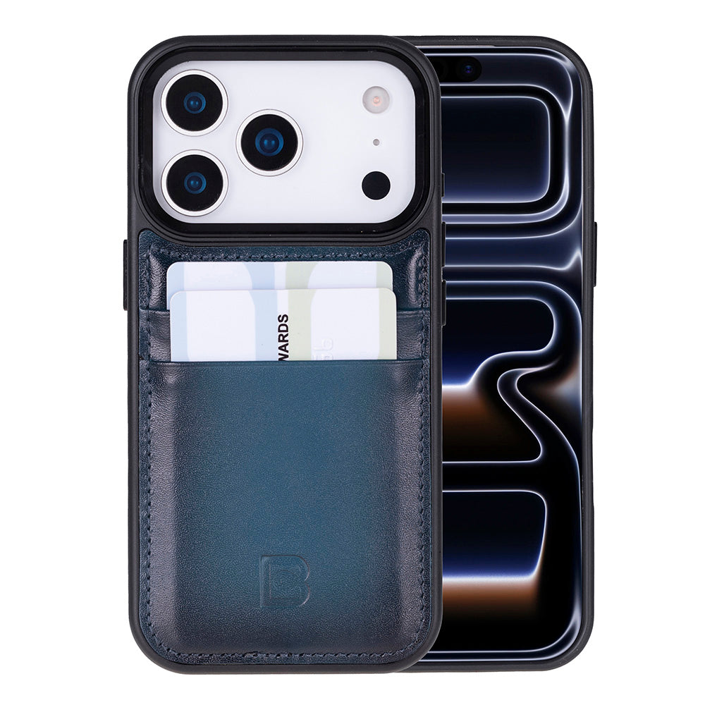Étui en cuir avec porte-cartes pour iPhone 17 Pro (6.3")