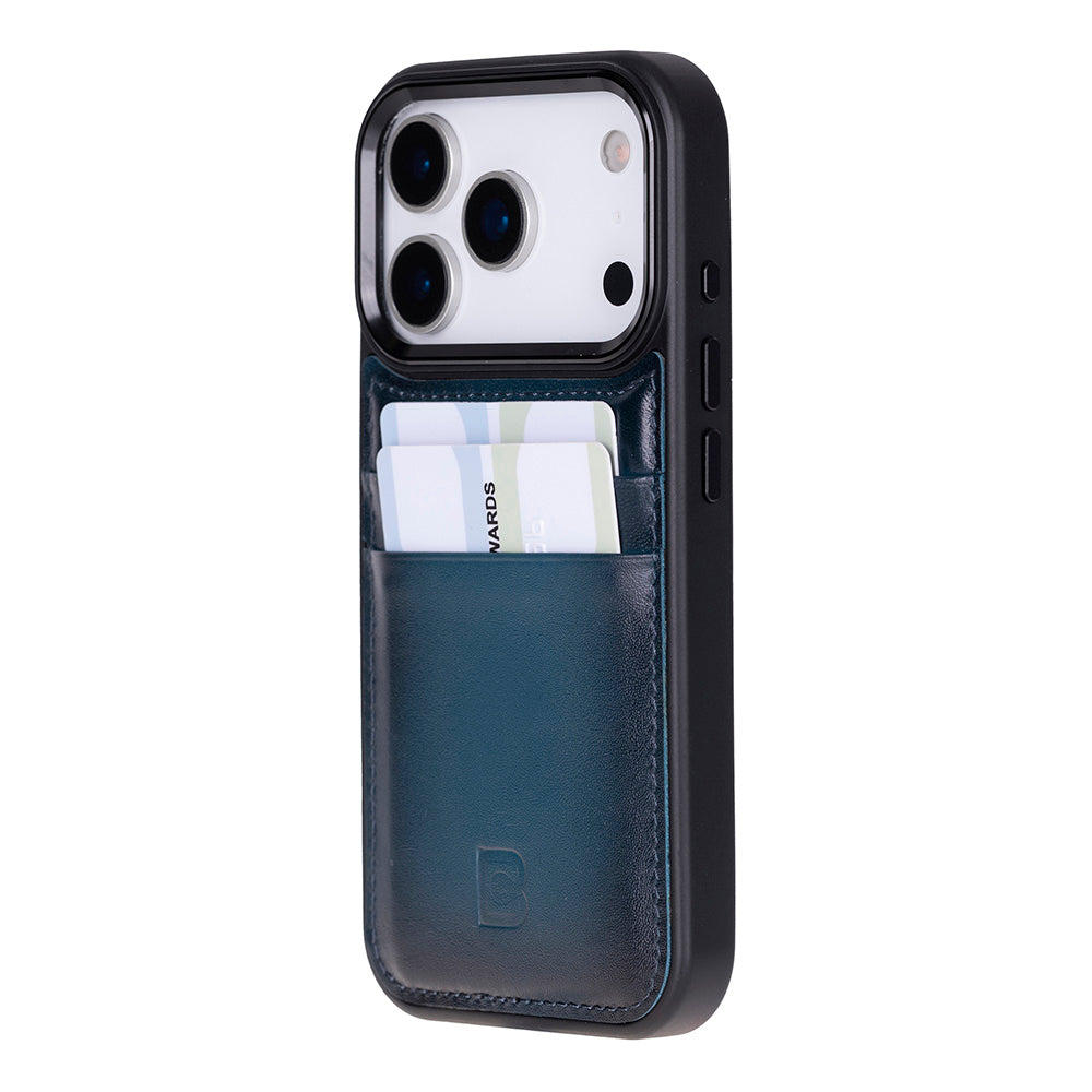 Étui en cuir avec porte-cartes pour iPhone 17 Pro (6.3")