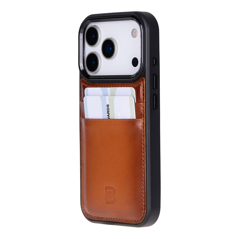 Étui en cuir avec porte-cartes pour iPhone 17 Pro (6.3")