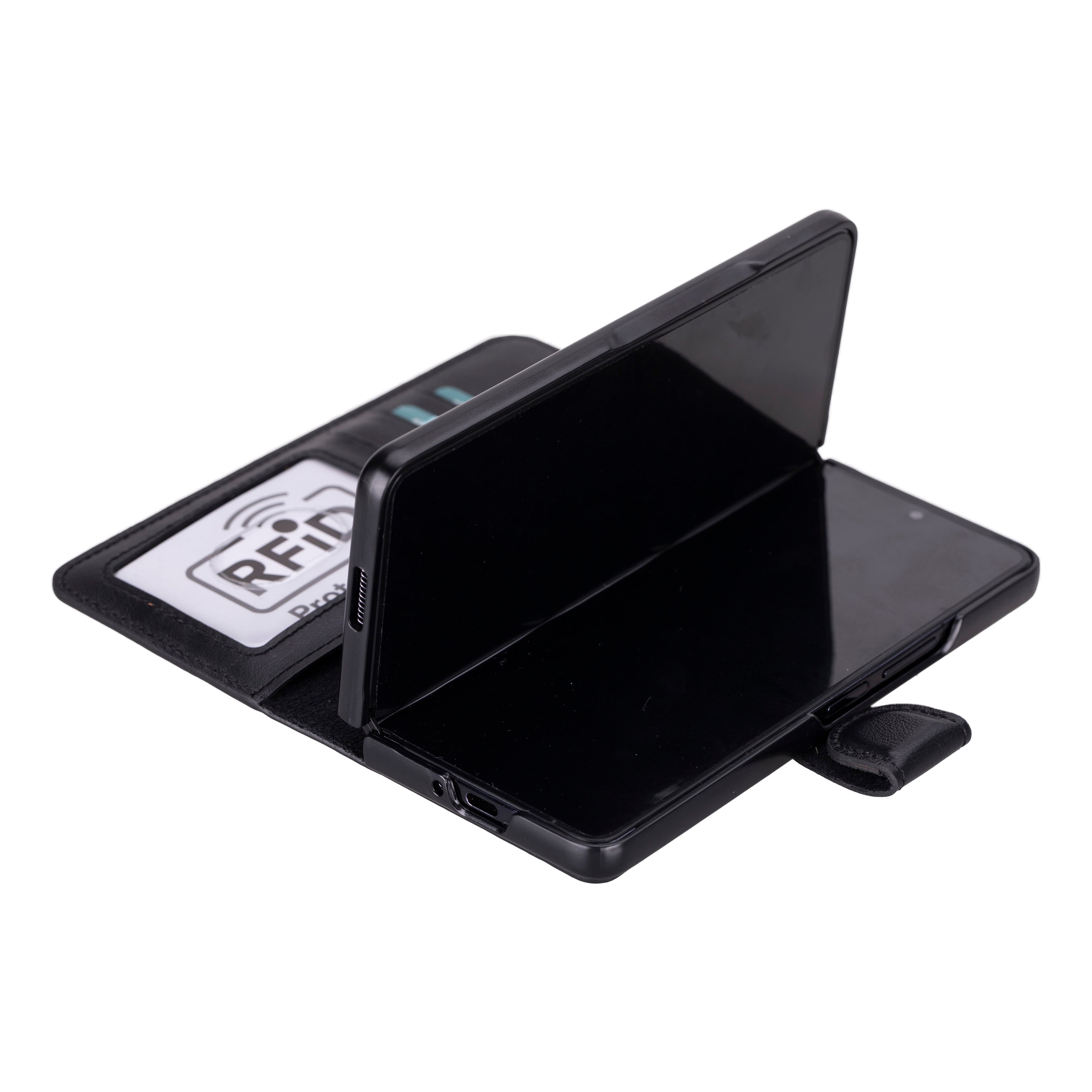 Wallet ID Leder Samsung Galaxy Z Fold 5 Folio Hülle