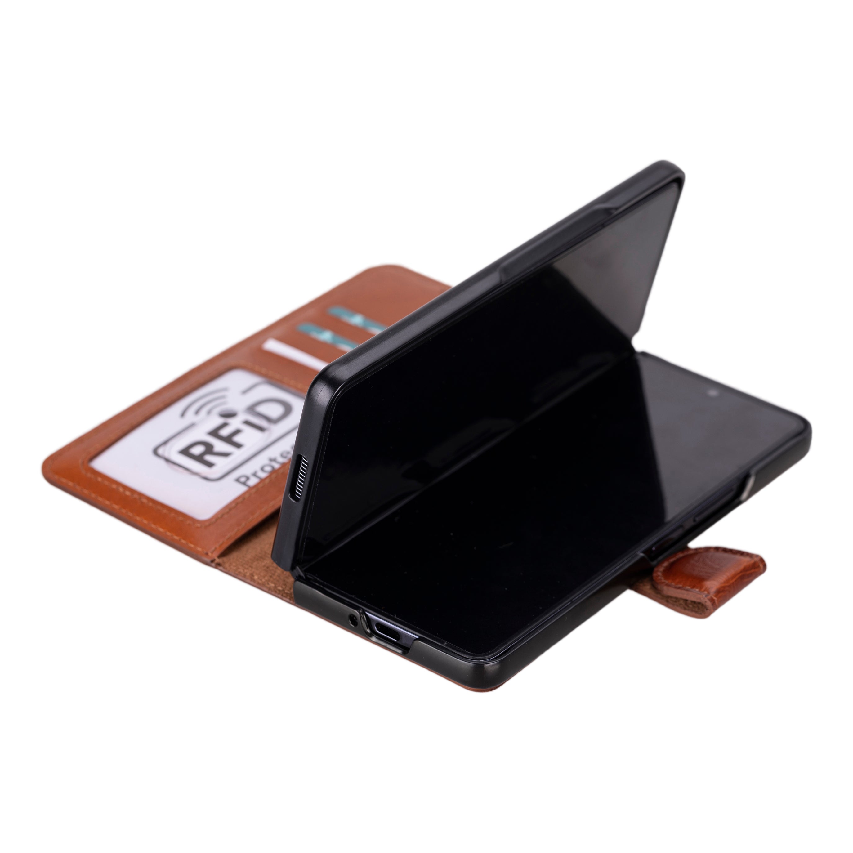 Wallet ID Leder Samsung Galaxy Z Fold 5 Folio Hülle