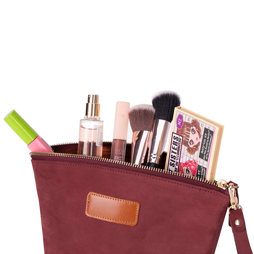 Nimora Genuine Leather Dopp Kit Make Up Bag