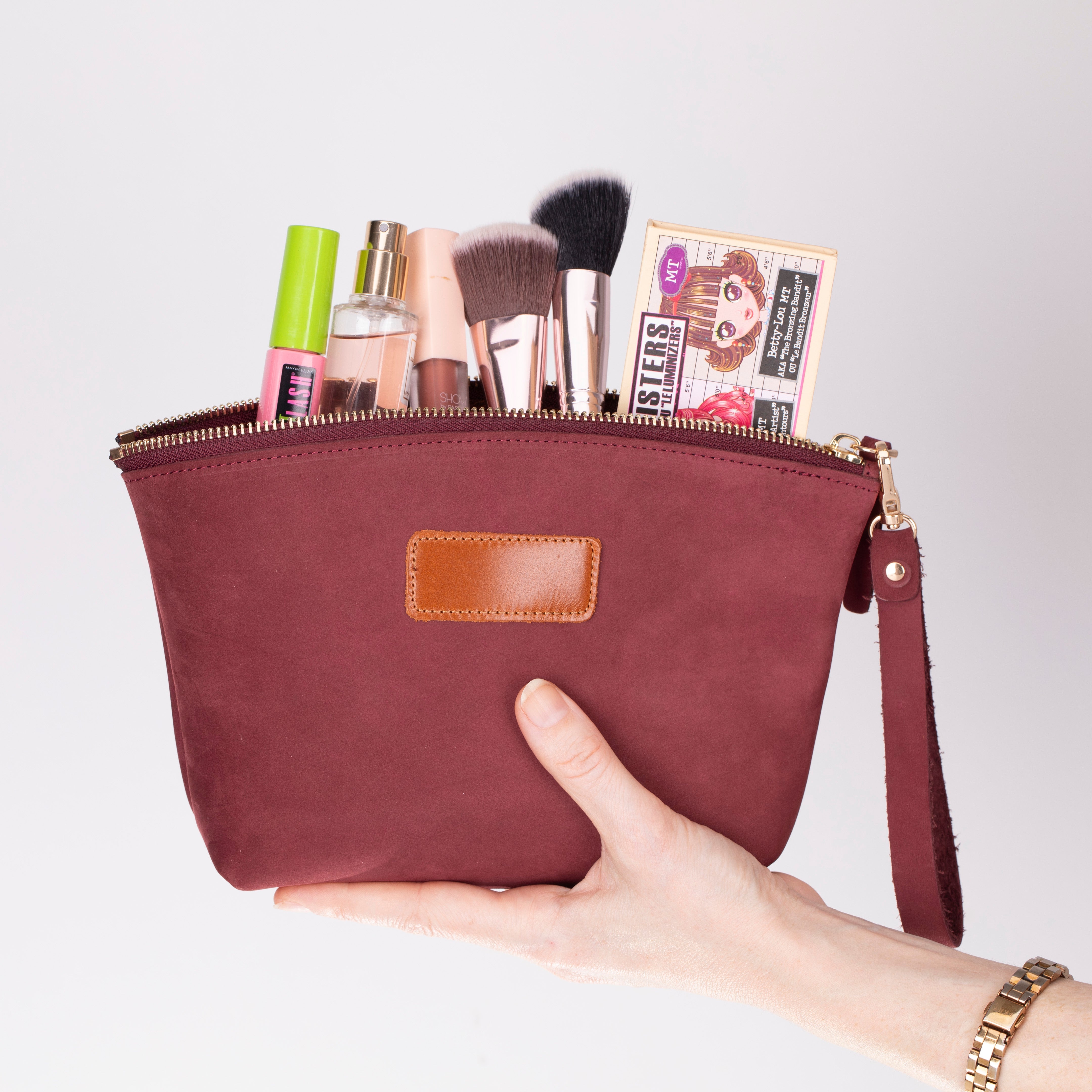 Nimora Genuine Leather Dopp Kit Make Up Bag
