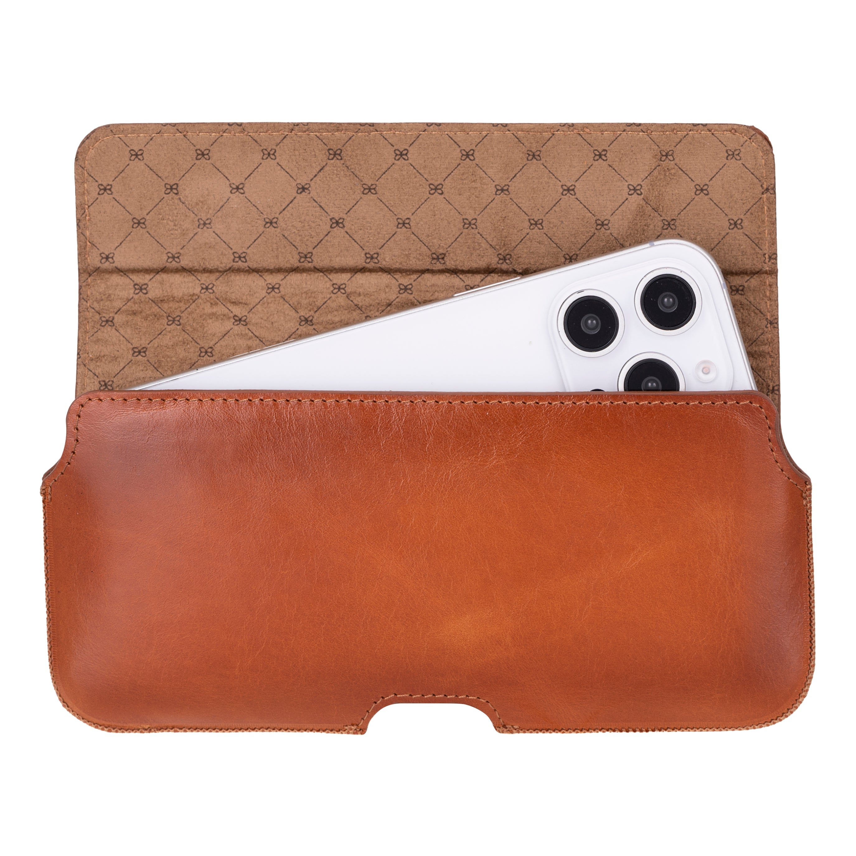 Aslant Belt iPhone 16 Pro (6.3") Leather Case