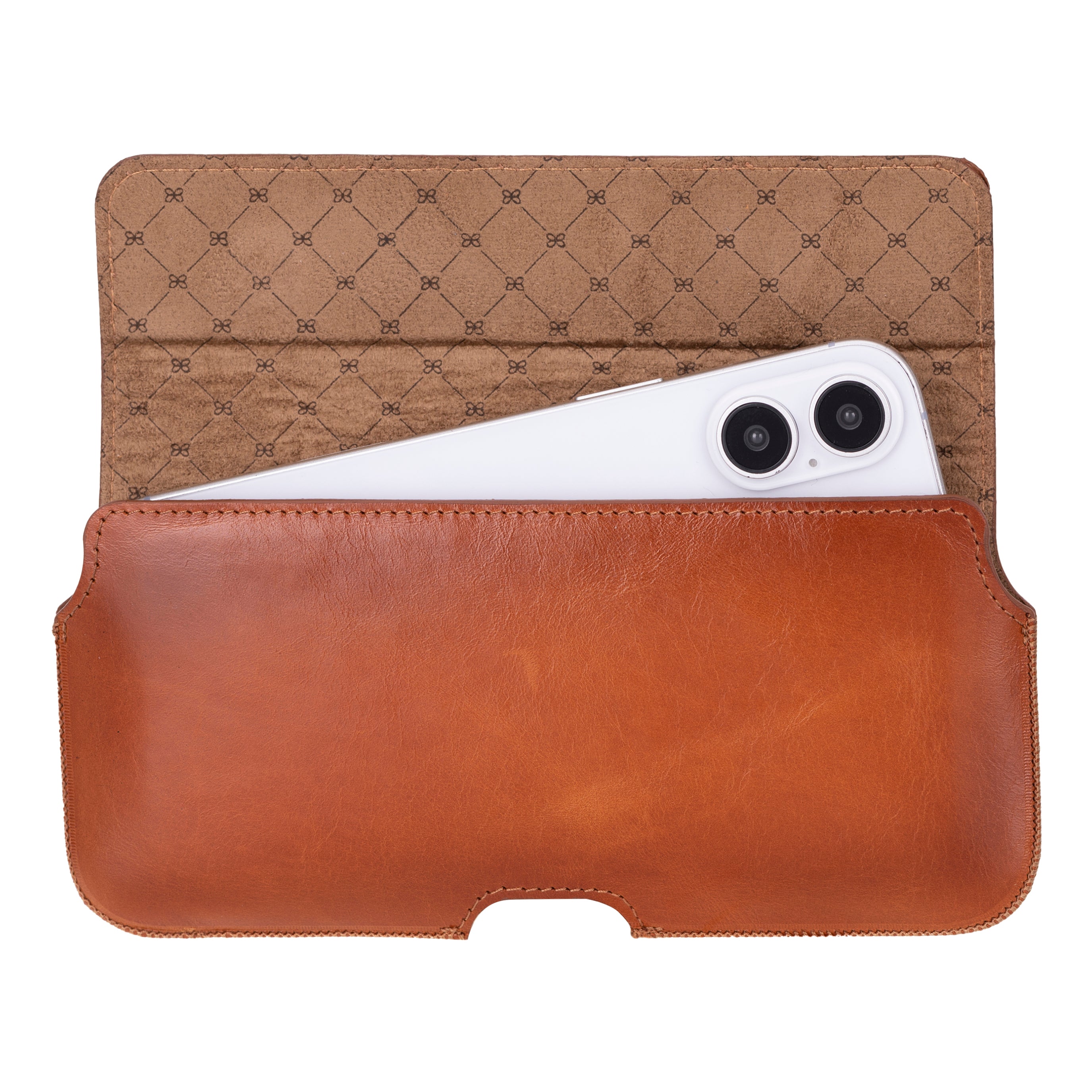 Aslant Belt iPhone 16 Pro (6.3") Leather Case