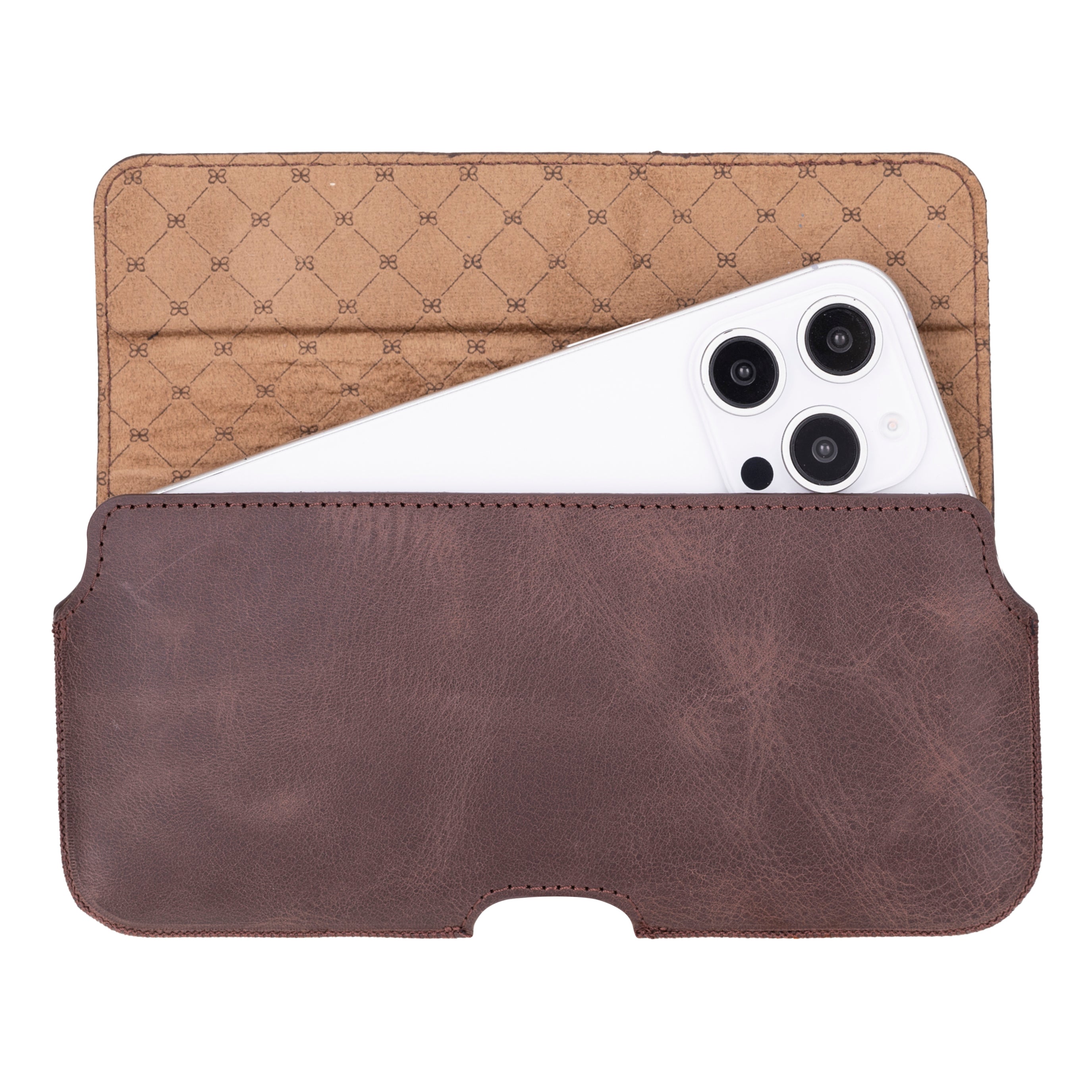 Aslant Belt iPhone 16 Pro (6.3") Leather Case