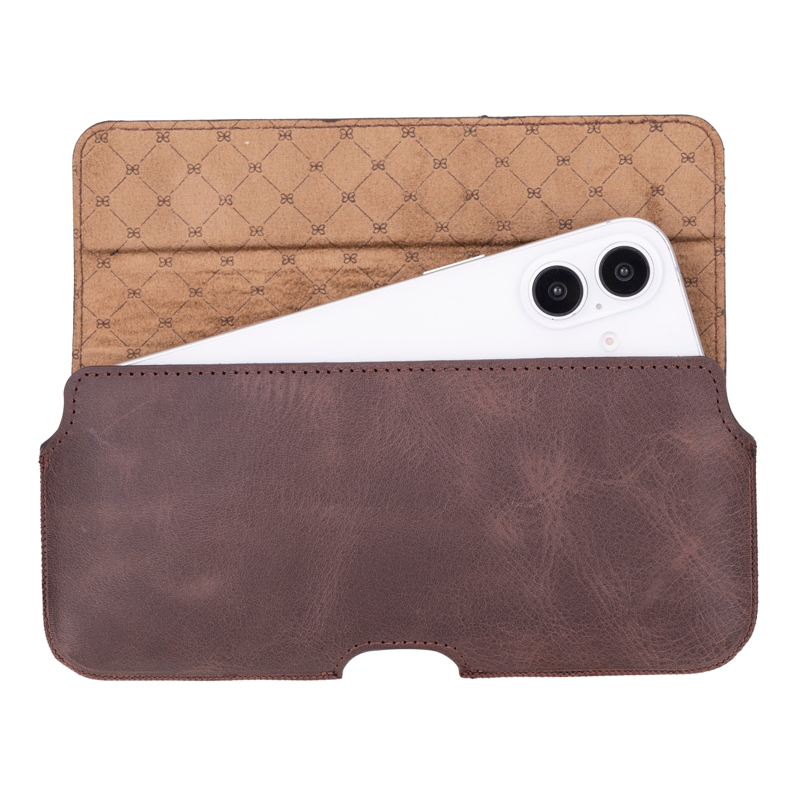 Aslant Belt iPhone 16 Pro (6.3") Leather Case