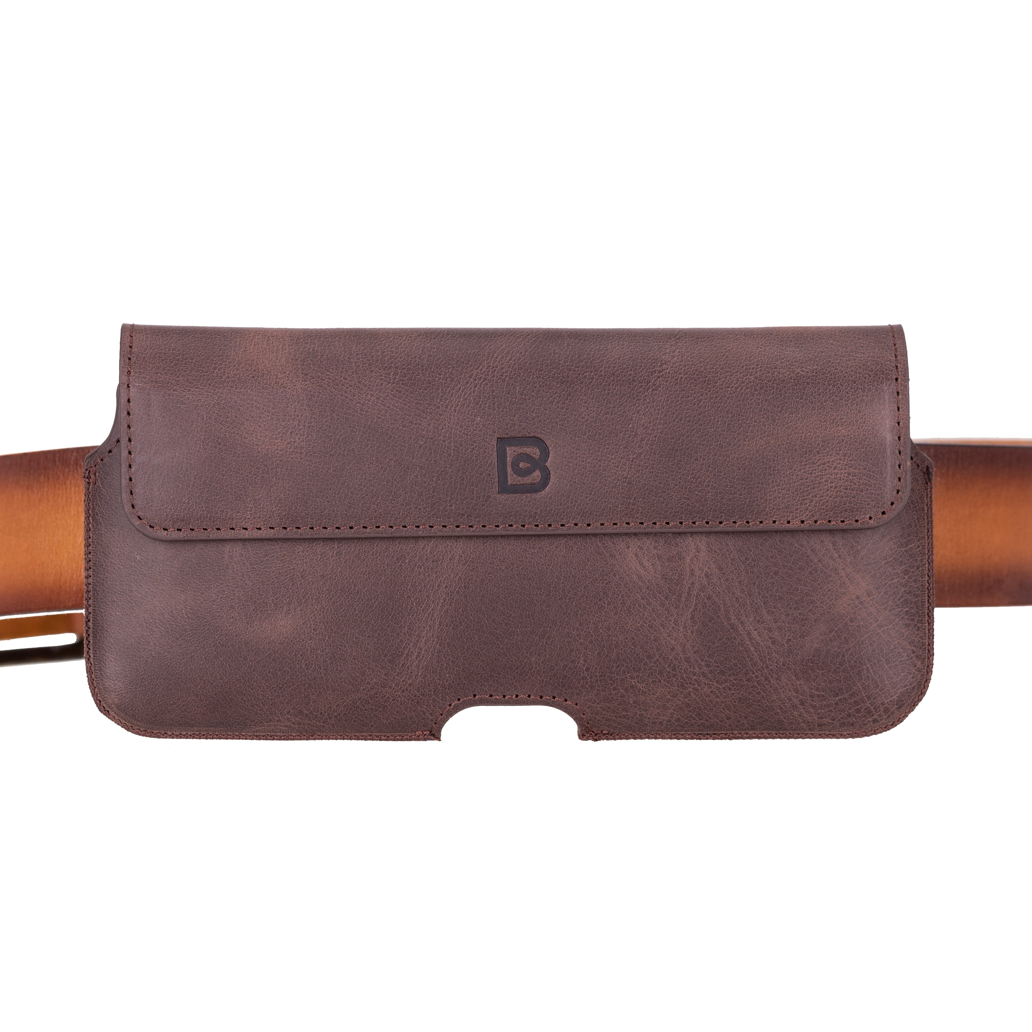 Aslant Leather Belt Universal-Telefonhülle bis zu 6,9"