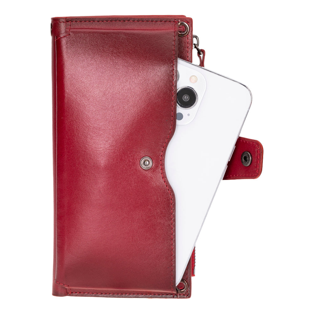 Lozan Strap Genuine Leather Crossbody Wallet