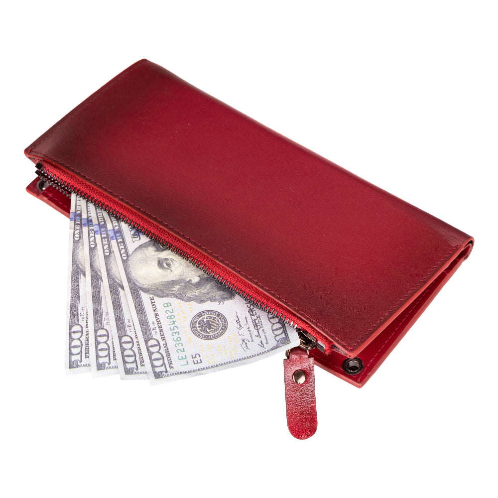 Lozan Strap Genuine Leather Crossbody Wallet