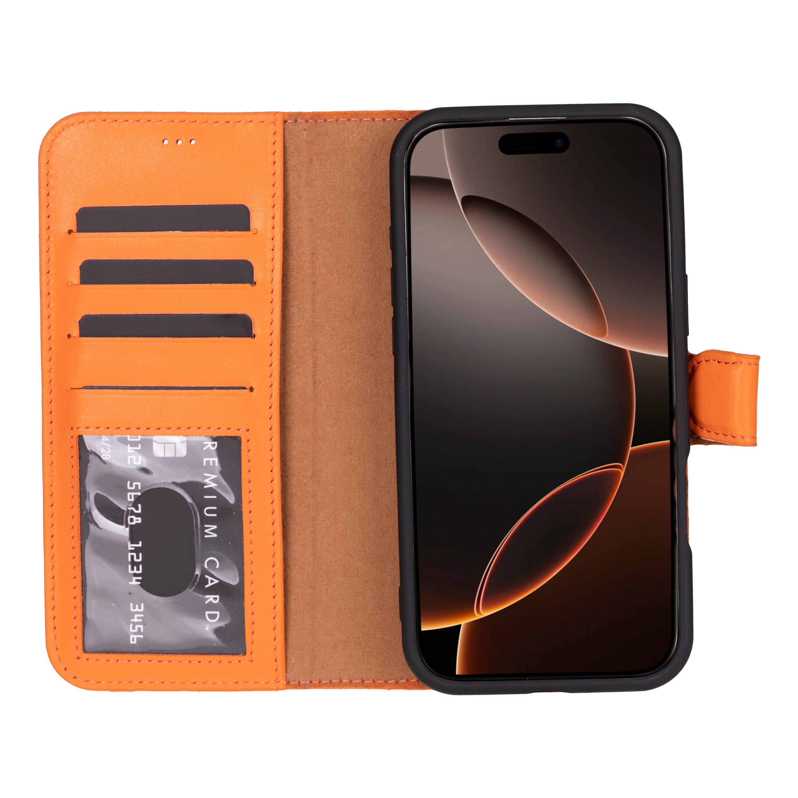 Étui portefeuille amovible en cuir pour iPhone 17 Pro Max
