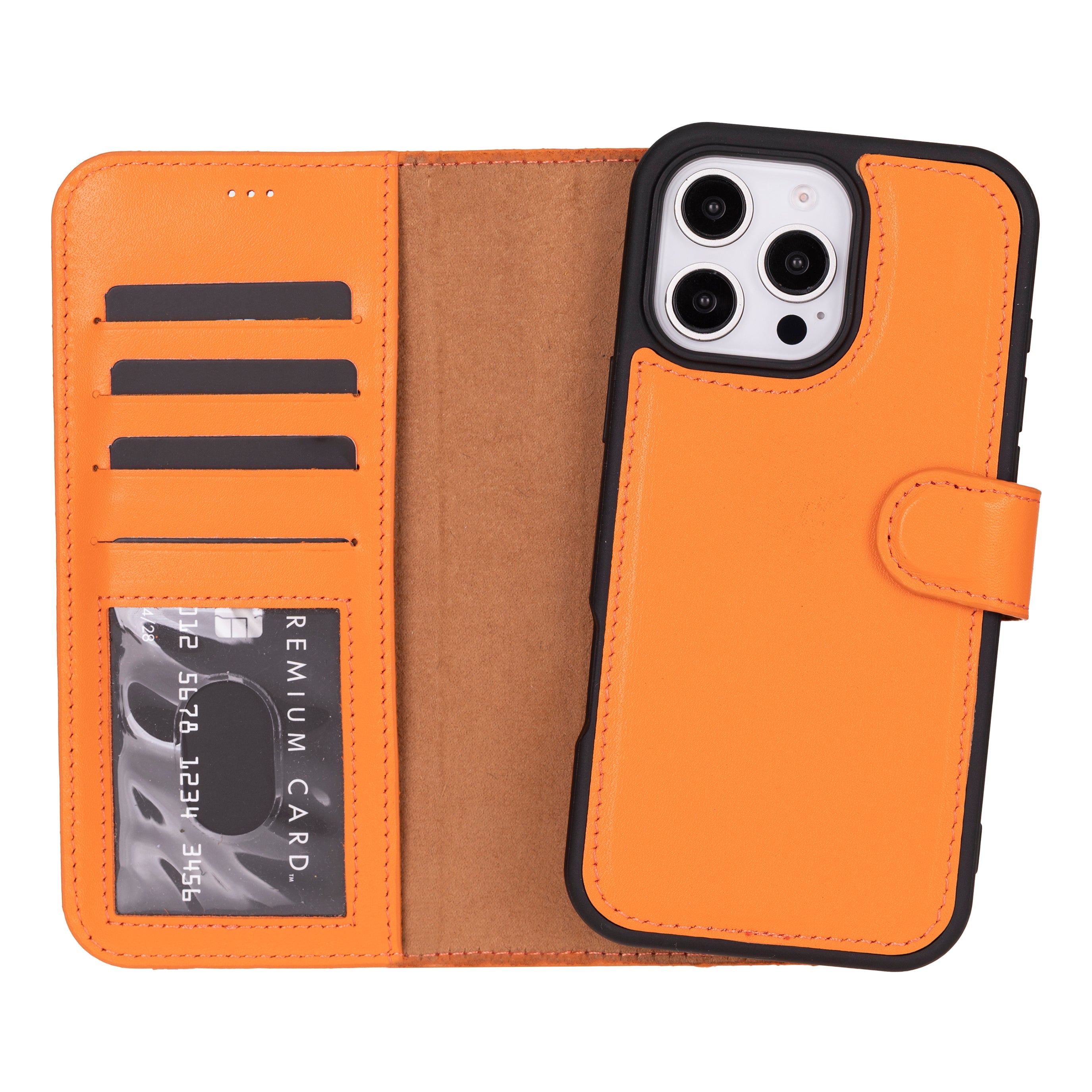 Étui portefeuille amovible en cuir pour iPhone 17 Pro Max