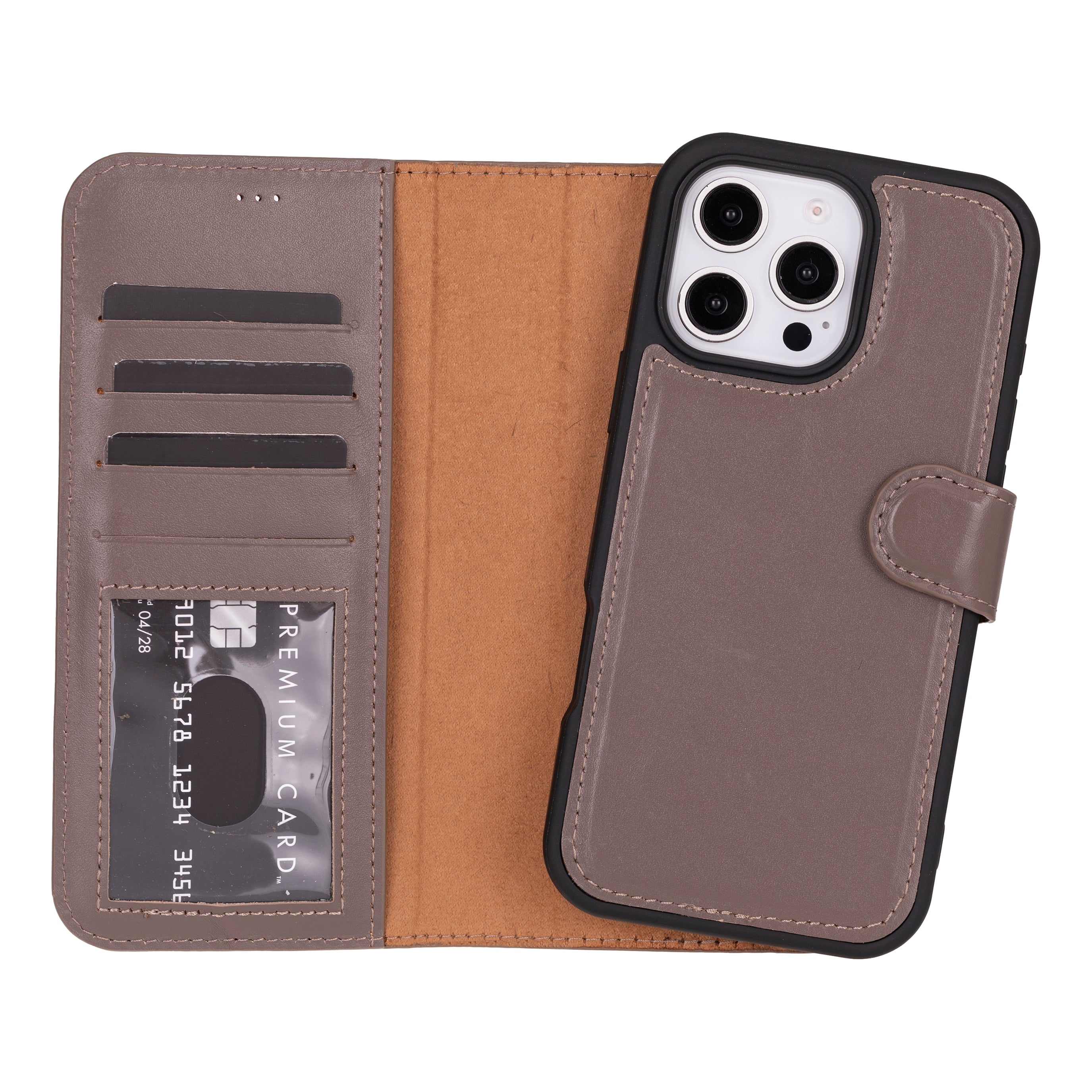 Étui portefeuille amovible en cuir pour iPhone 17 Pro Max