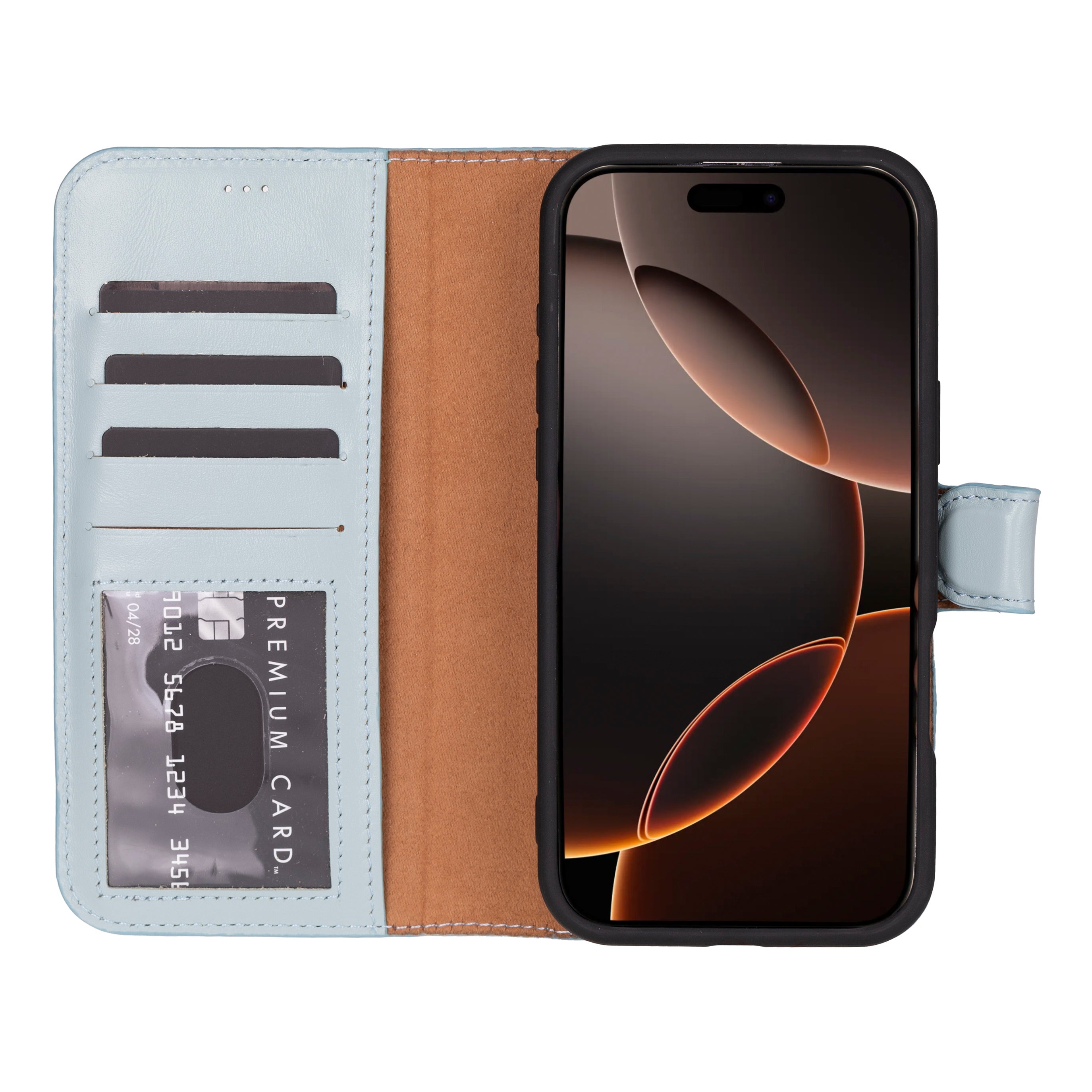 Étui portefeuille amovible en cuir pour iPhone 17 Pro Max