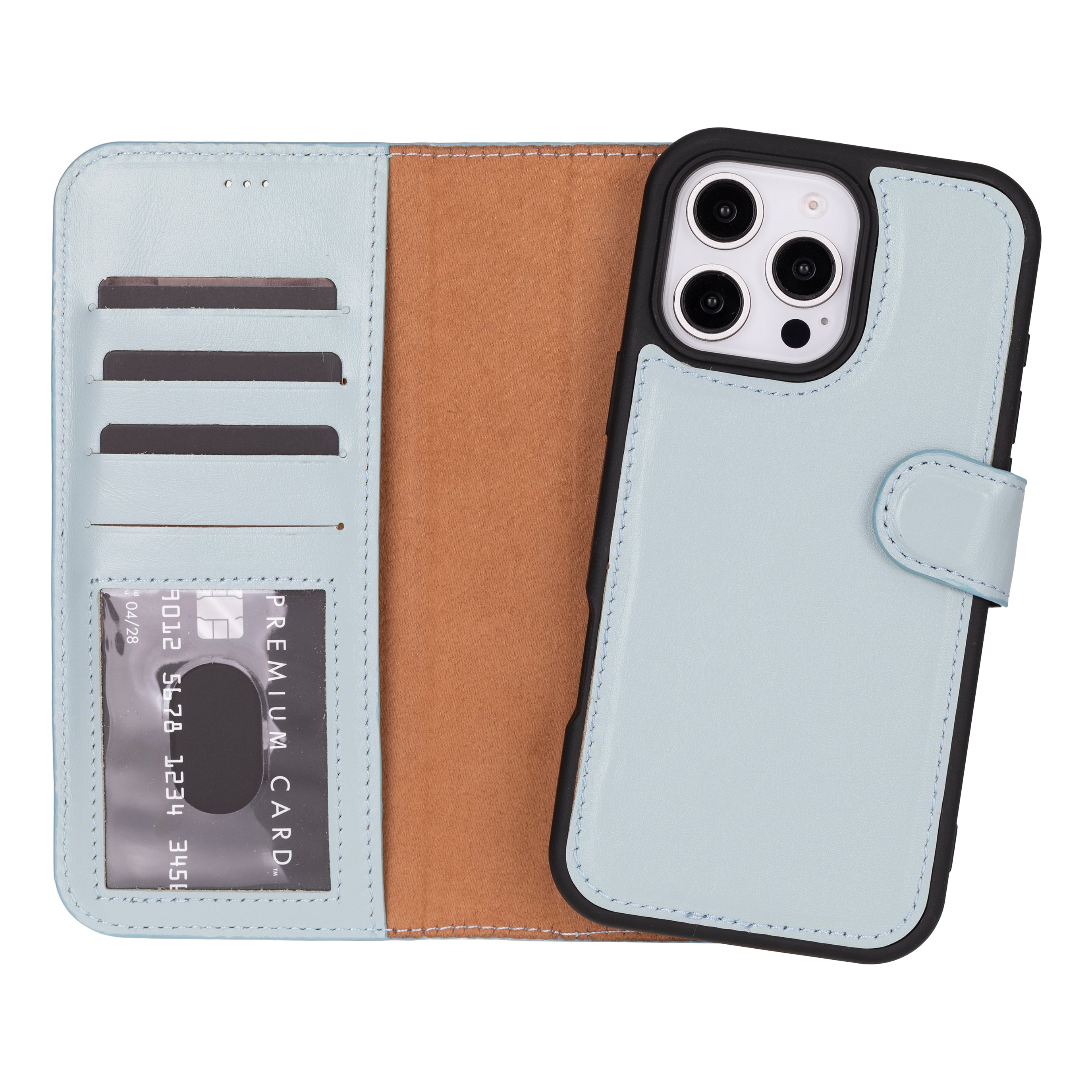 Étui portefeuille amovible en cuir pour iPhone 17 Pro Max