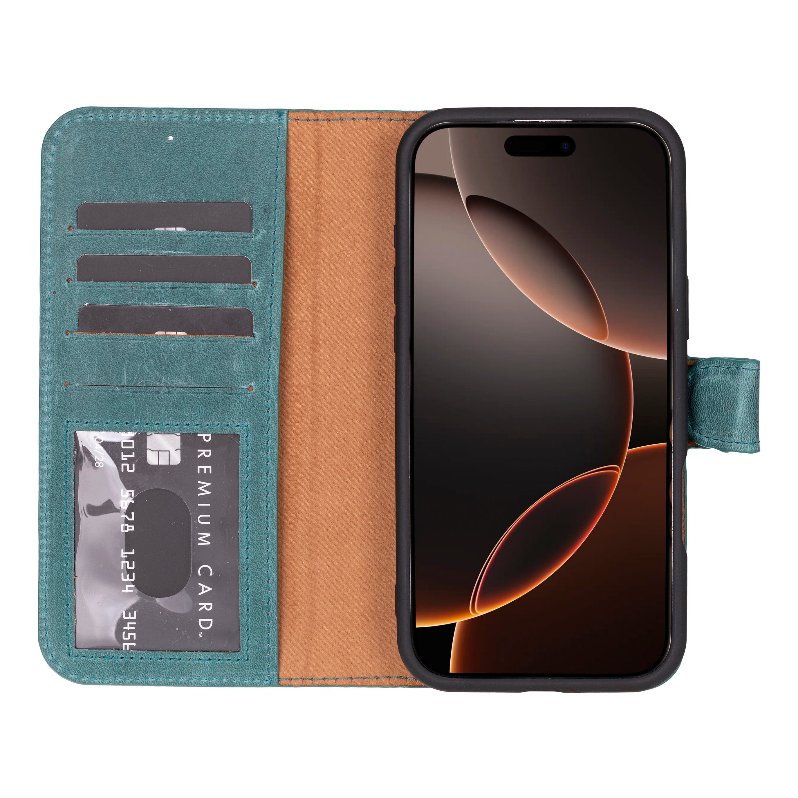 Étui portefeuille amovible en cuir pour iPhone 17 Pro Max