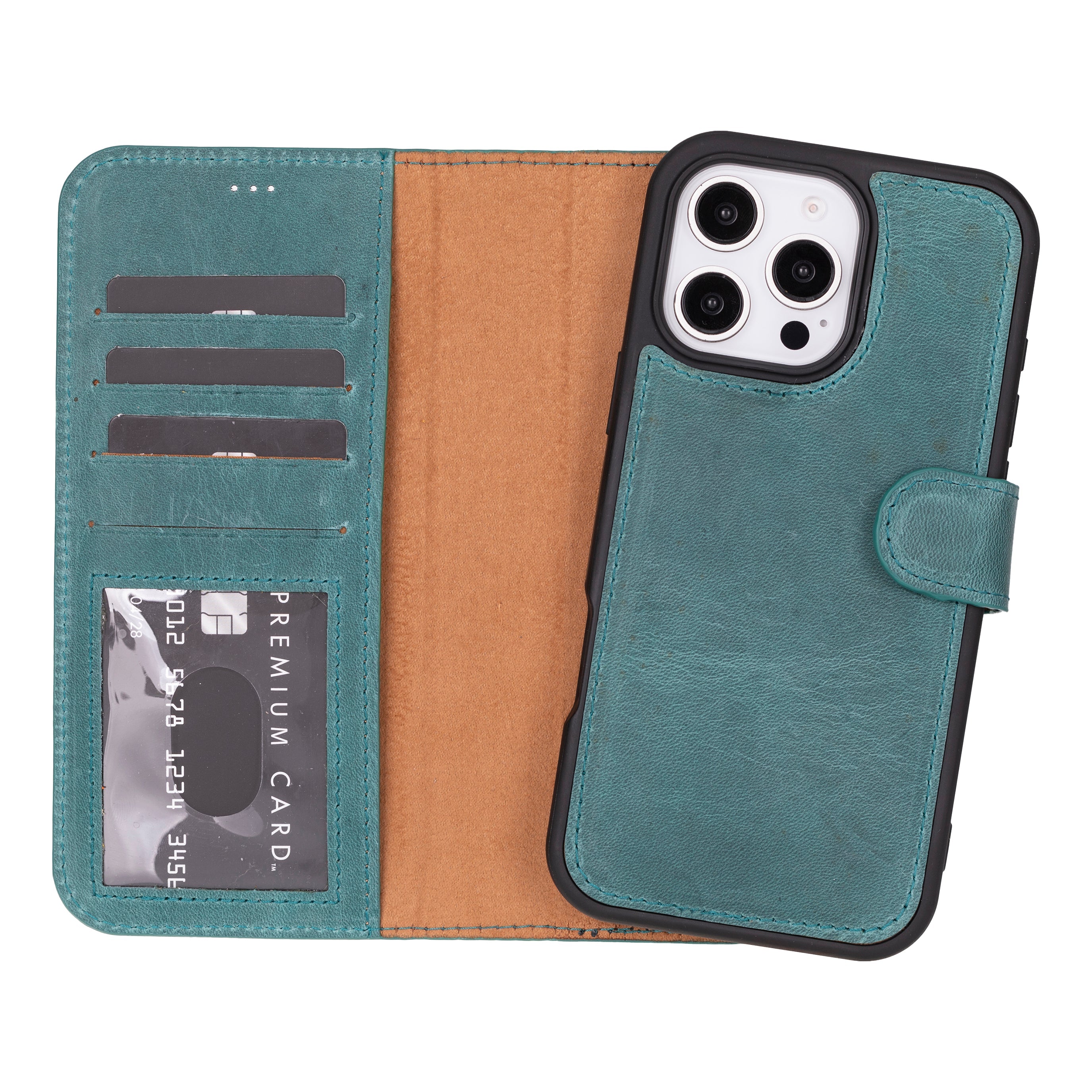 Étui portefeuille amovible en cuir pour iPhone 17 Pro Max