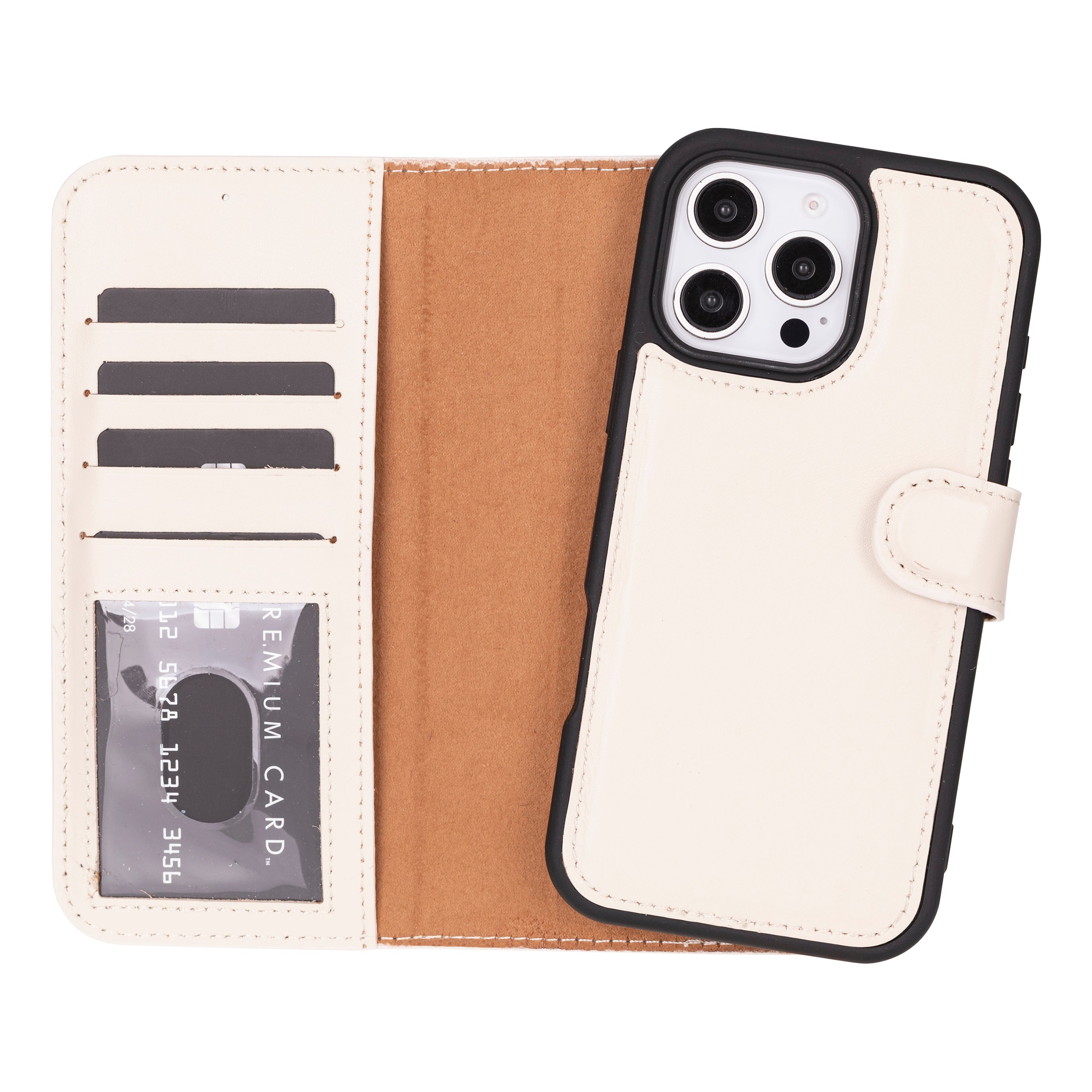 Étui portefeuille amovible en cuir pour iPhone 17 Pro Max