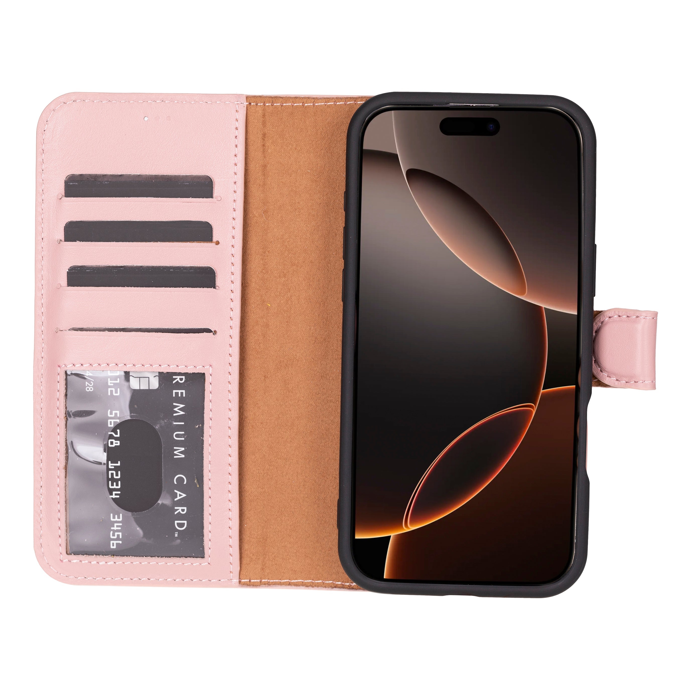Étui portefeuille amovible en cuir pour iPhone 17 Pro Max