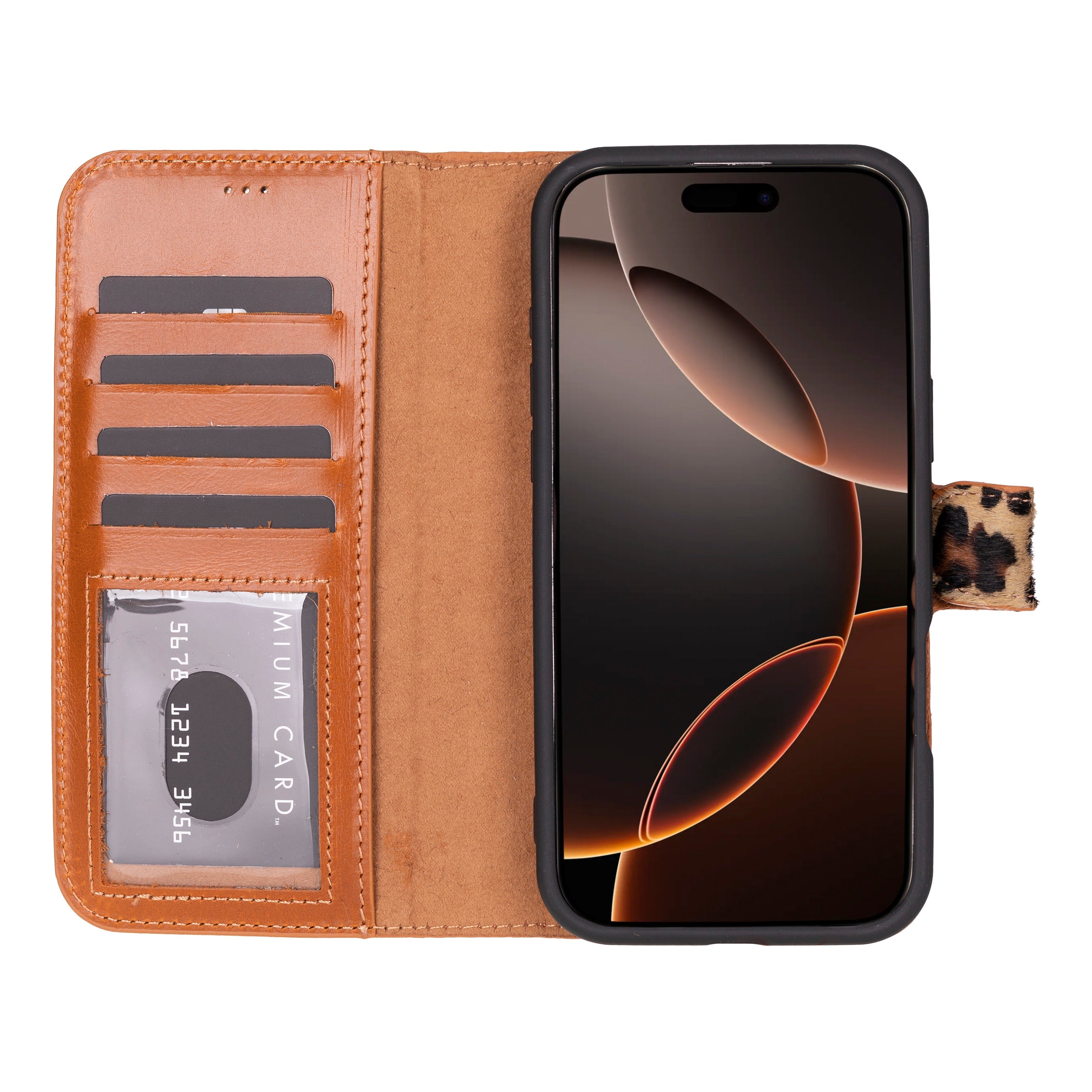 Étui portefeuille amovible en cuir pour iPhone 17 Pro Max