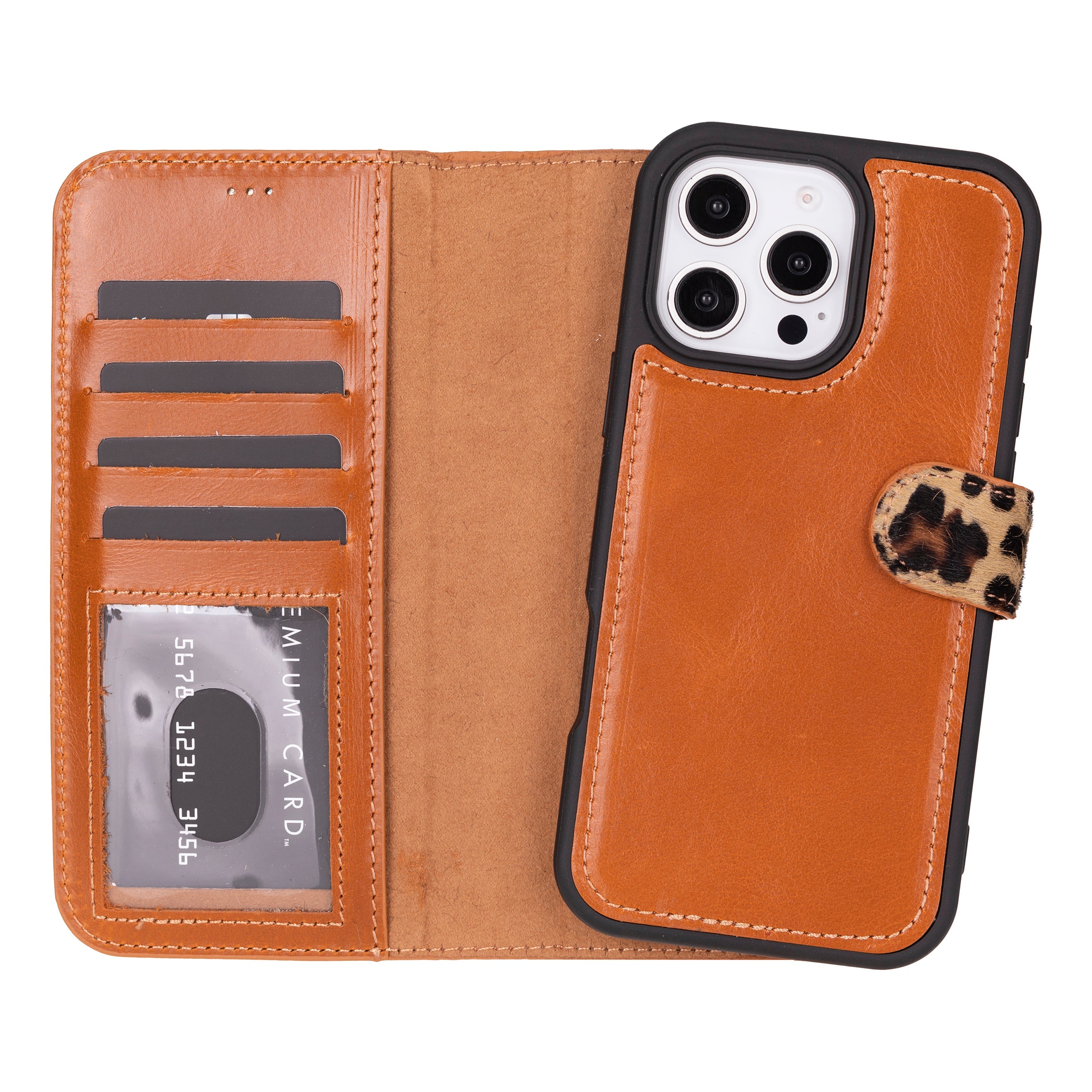 Étui portefeuille amovible en cuir pour iPhone 17 Pro Max