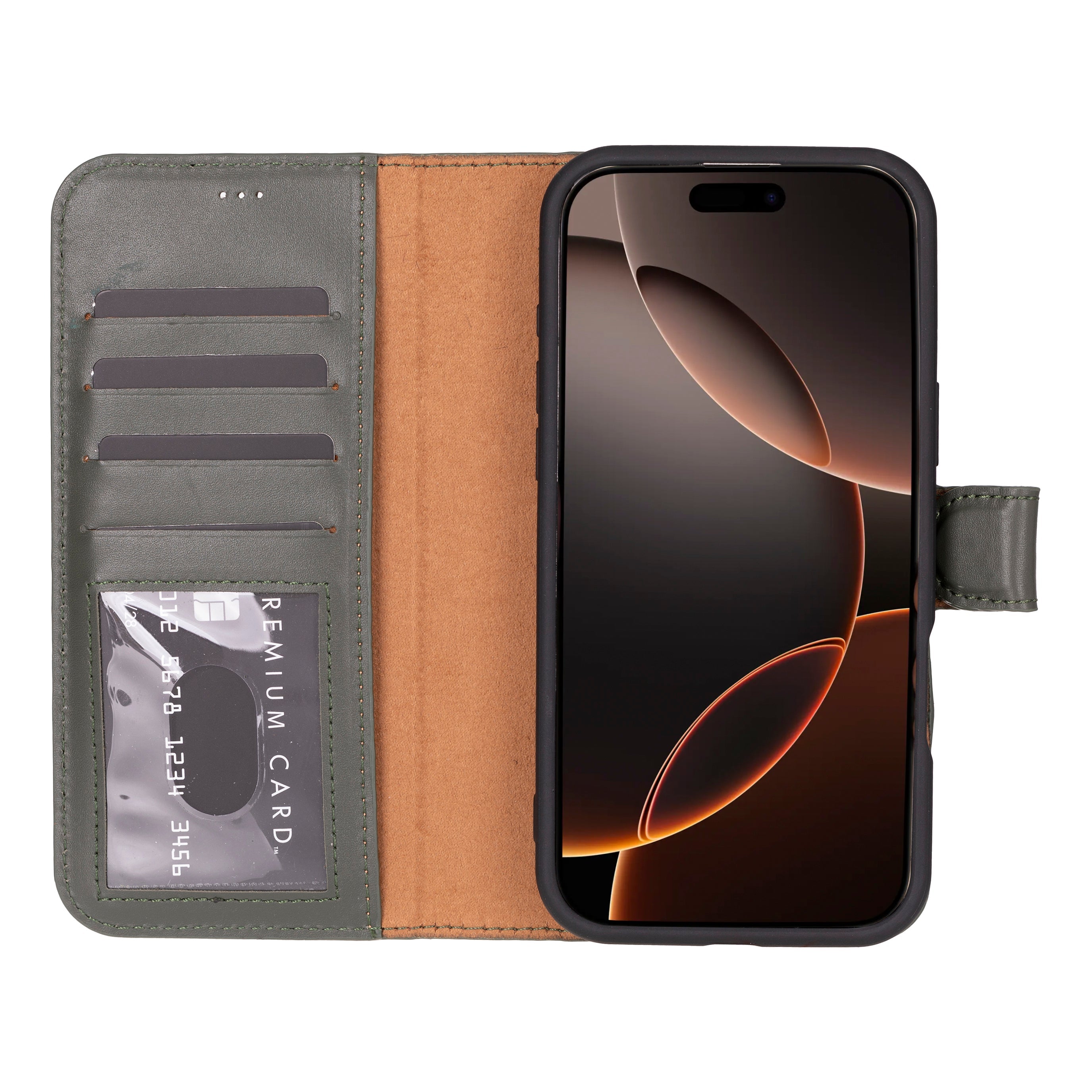 Étui portefeuille amovible en cuir pour iPhone 17 Pro Max