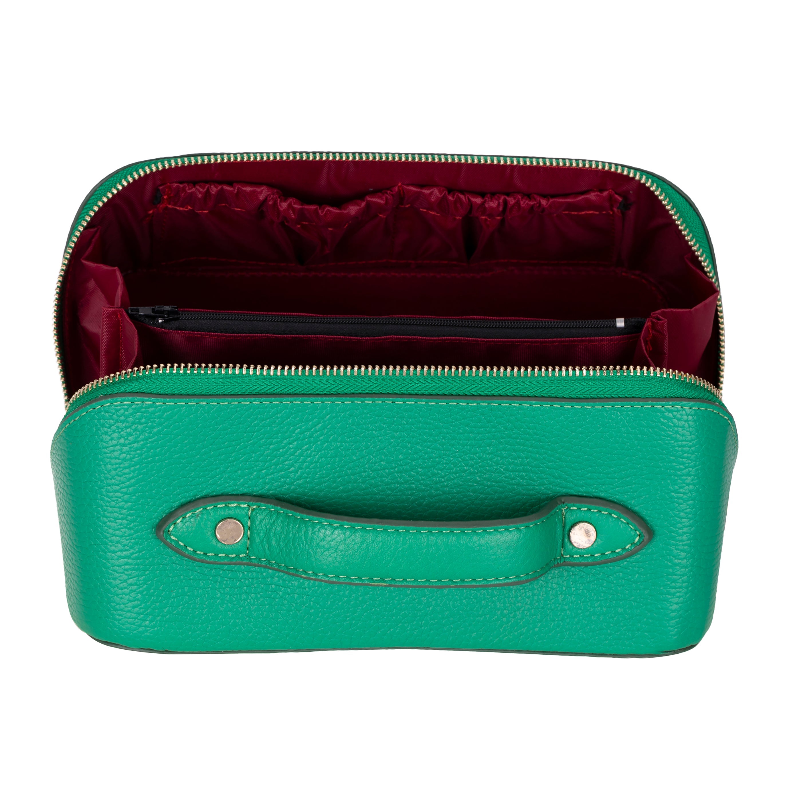 Soluno Genuine Leather Make up Bag