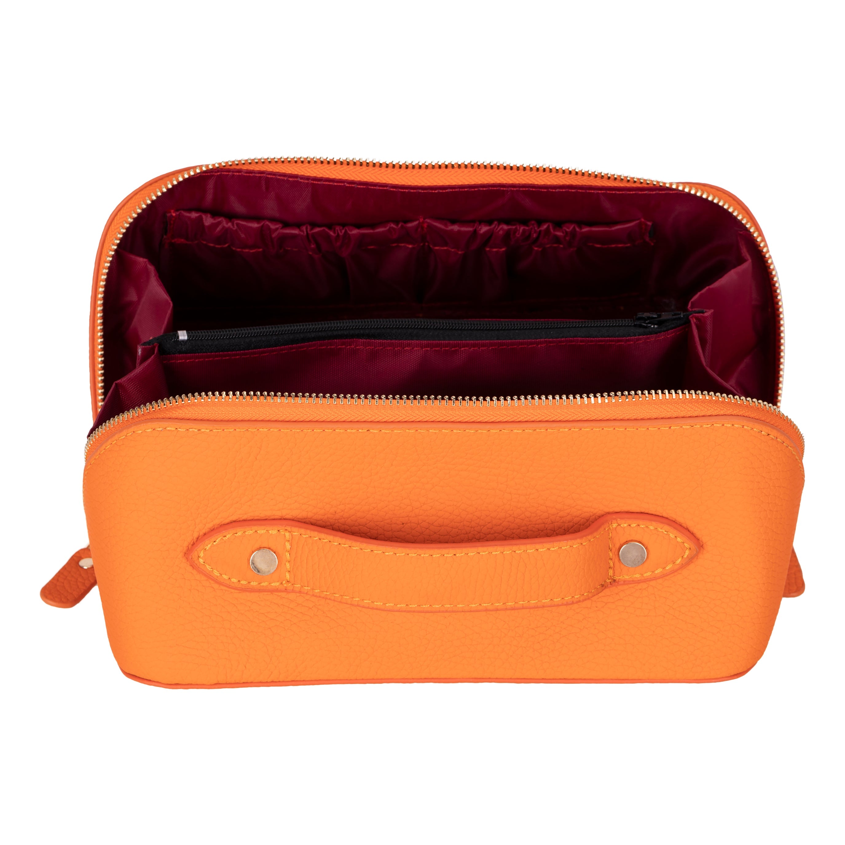 Soluno Genuine Leather Make up Bag
