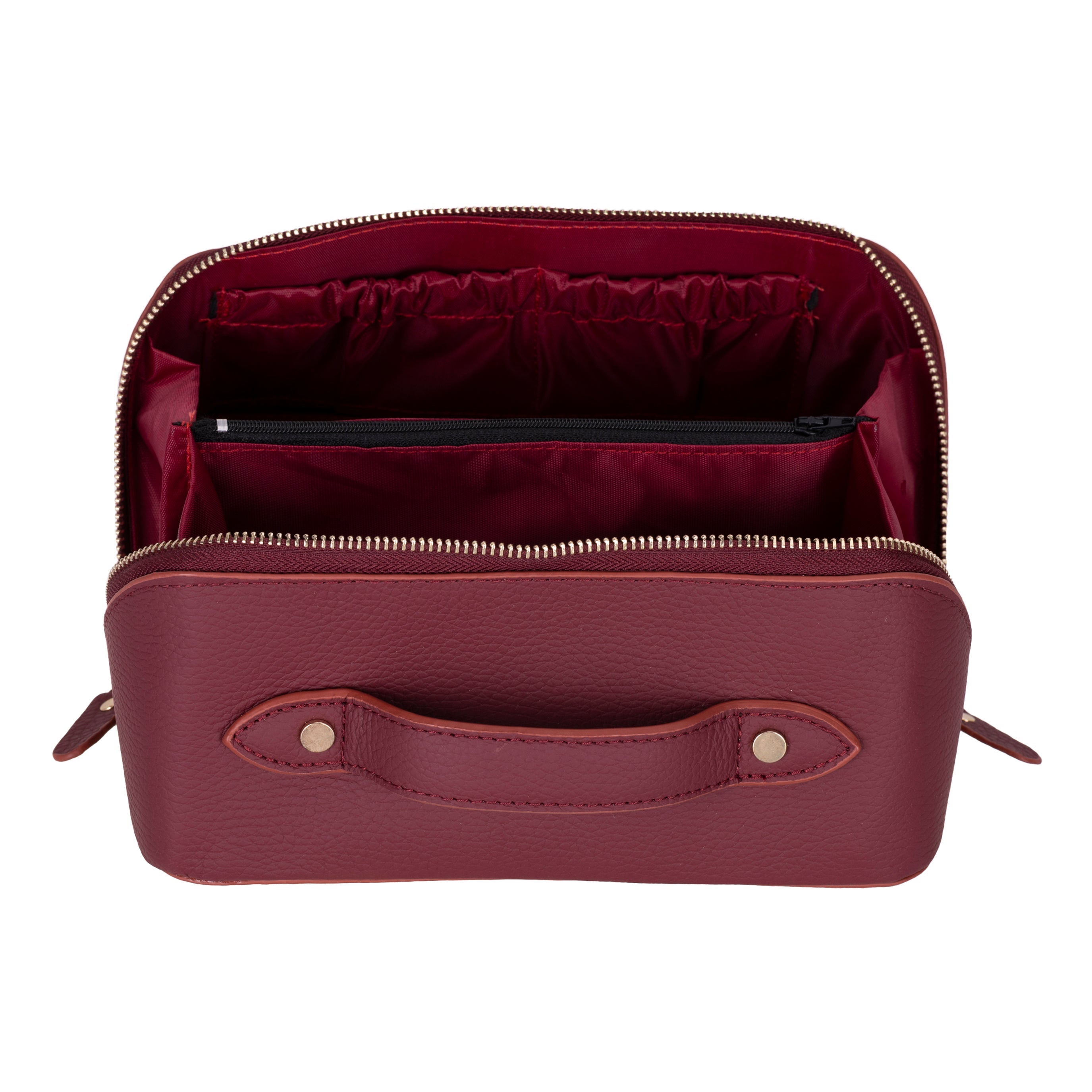 Soluno Genuine Leather Make up Bag