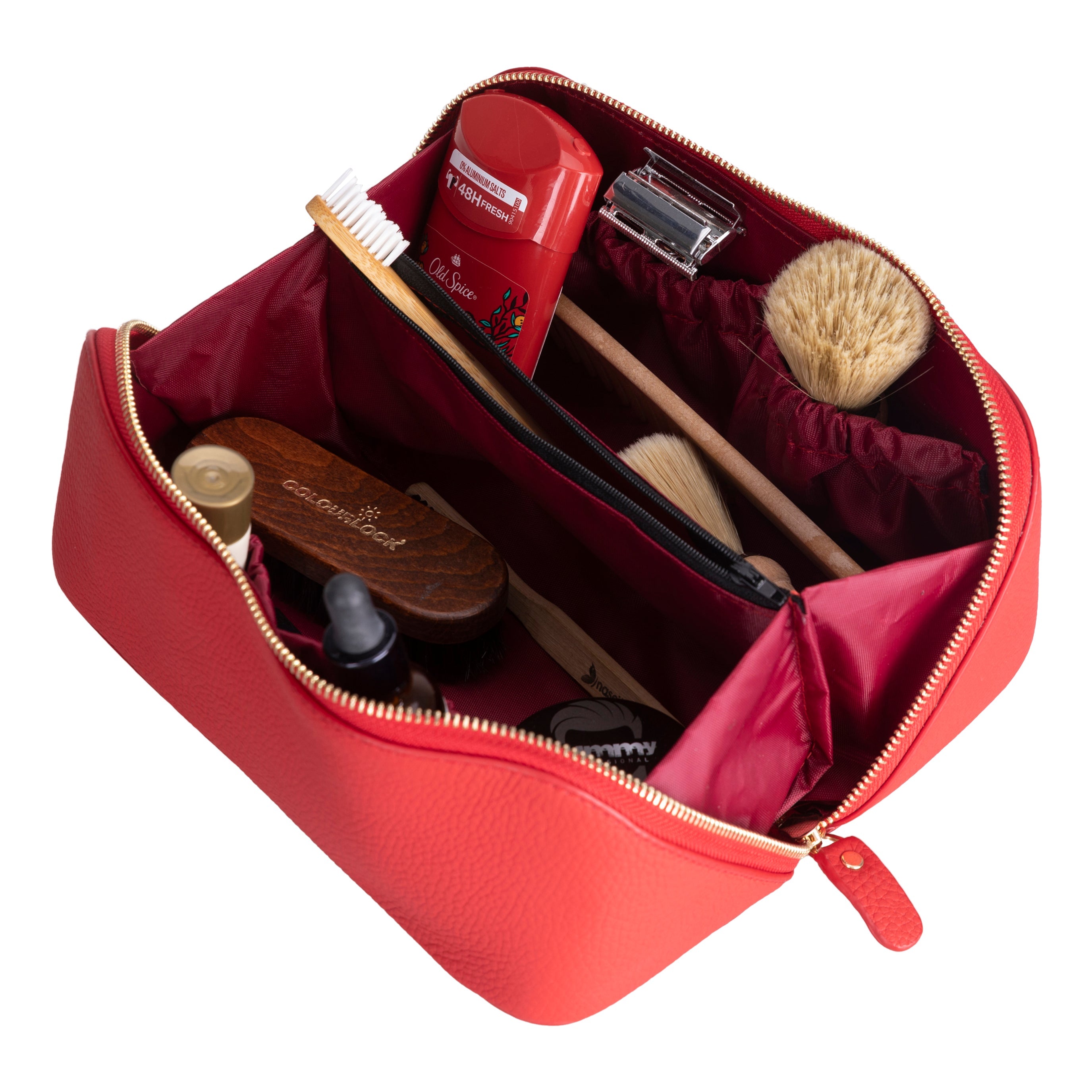 Soluno Genuine Leather Make up Bag