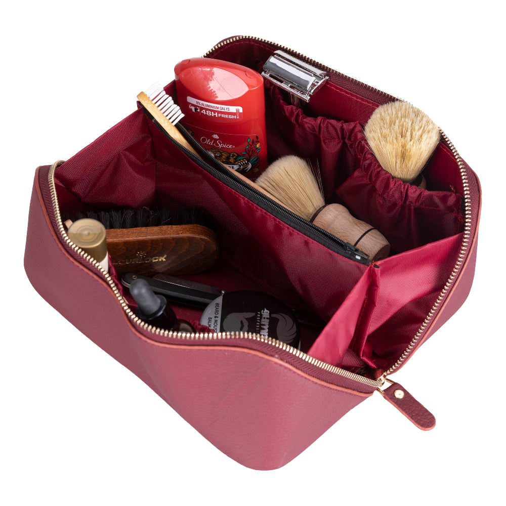 Ella Leather Makeup Bag