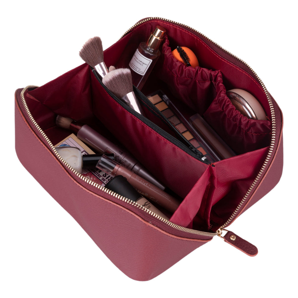 Ella Leather Makeup Bag