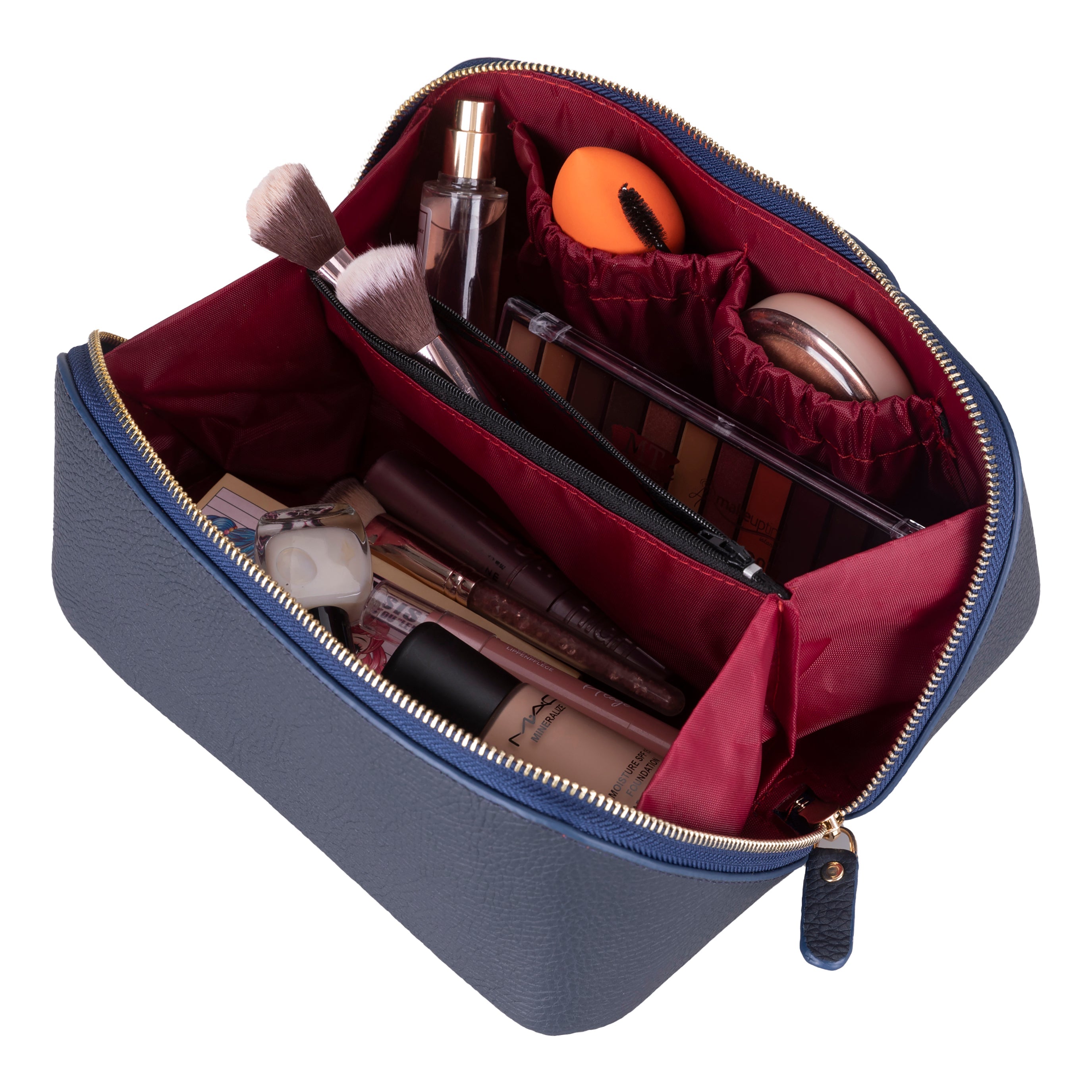 Soluno Genuine Leather Make up Bag
